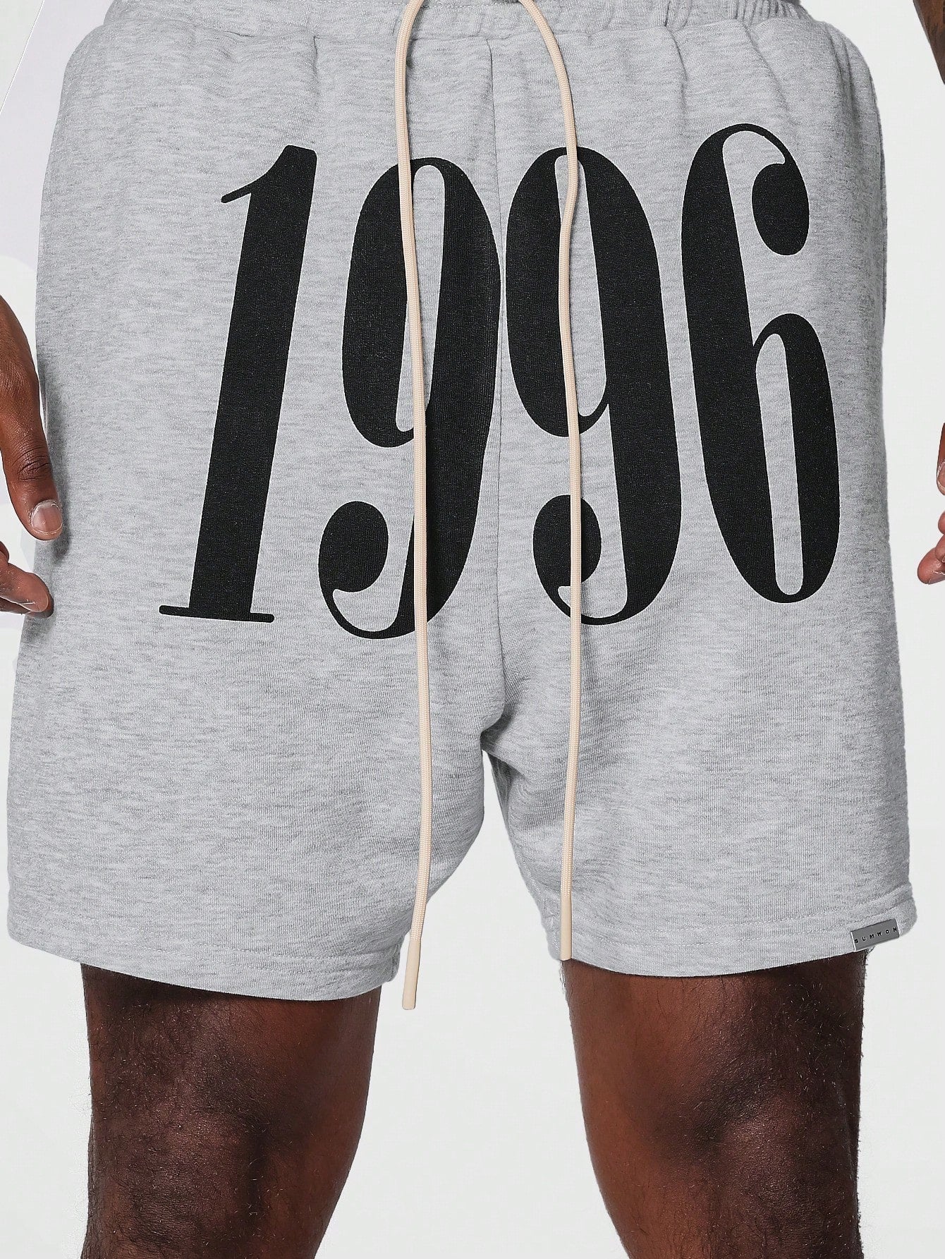 Drop Crotch Jogger Short With Front Graphic