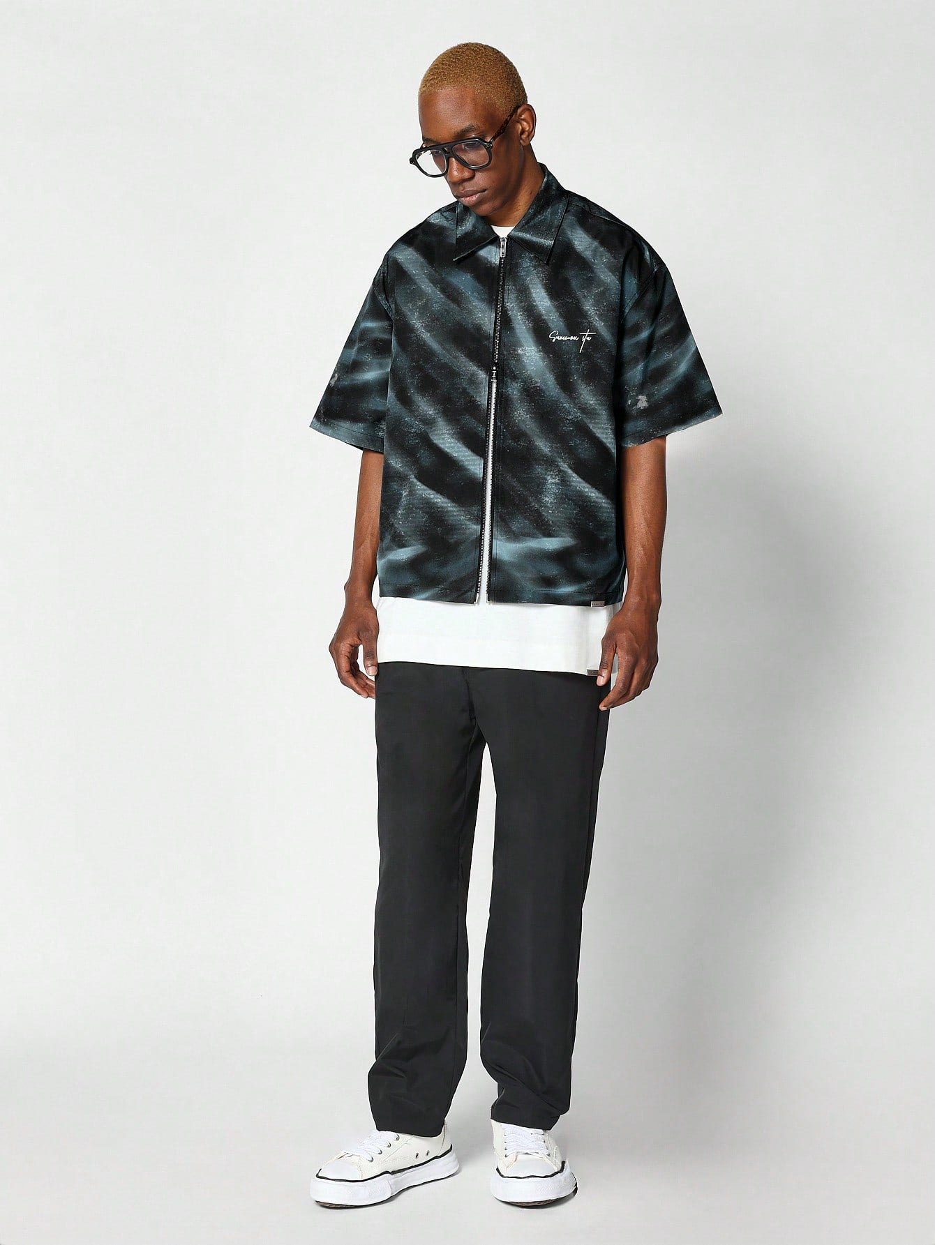 Boxy Fit Shirt With All Over Print