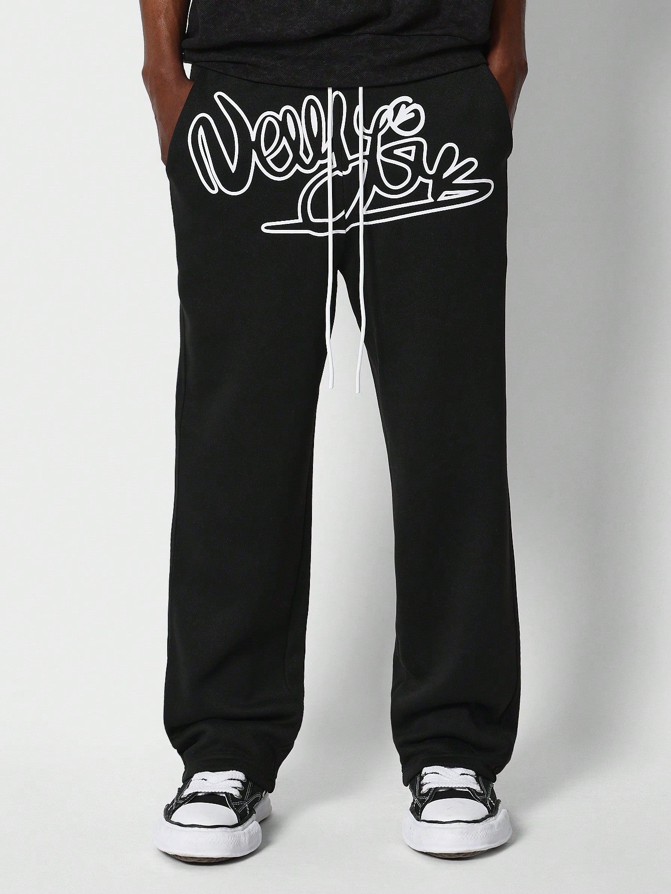 Drop Crotch Jogger Pant With Front Graphic