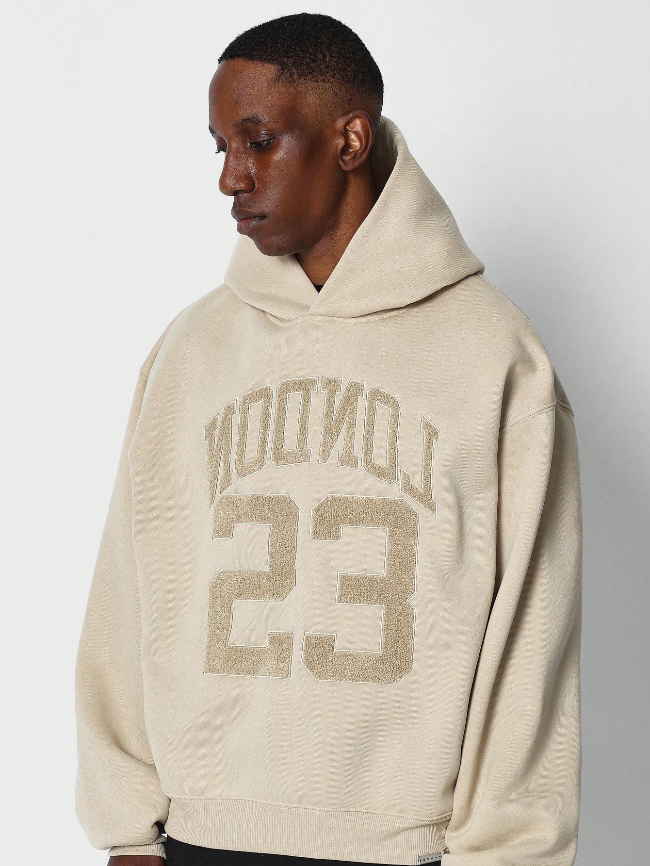 Overhead Hoodie With London And Number Applique