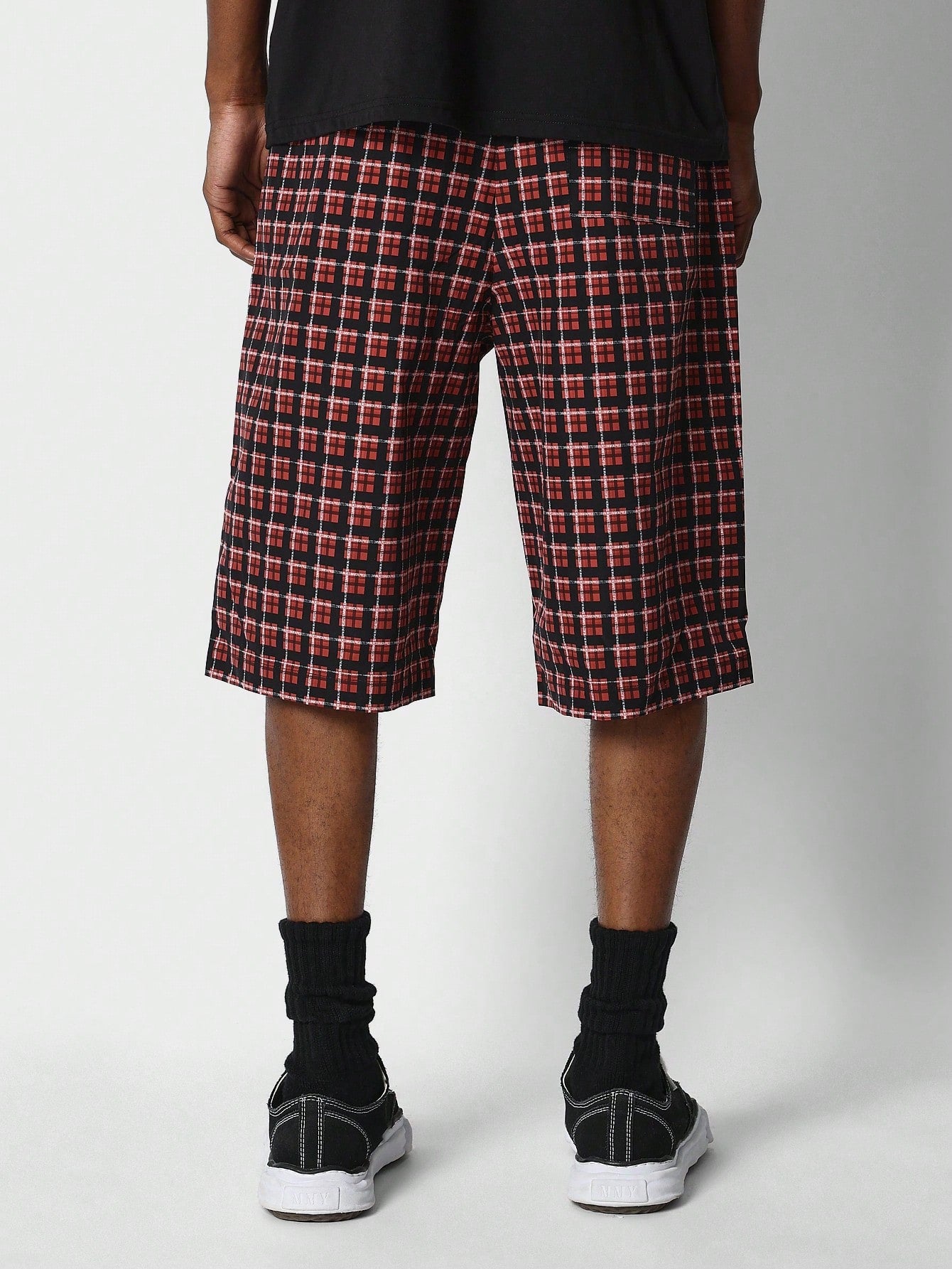 Loose Fit Checked Cargo Short