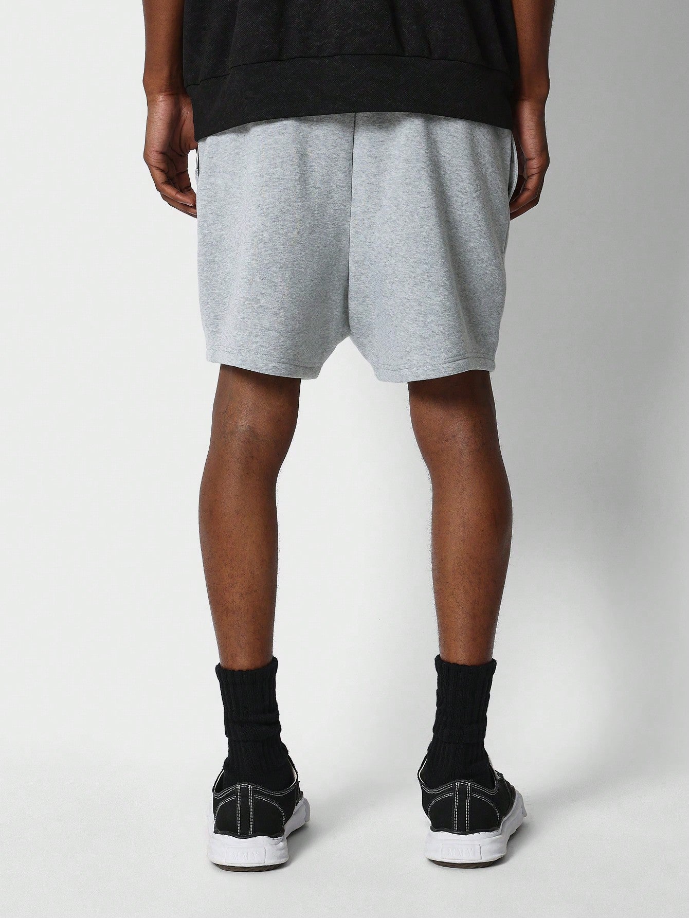 Drop Crotch Shorts With Year Graphic