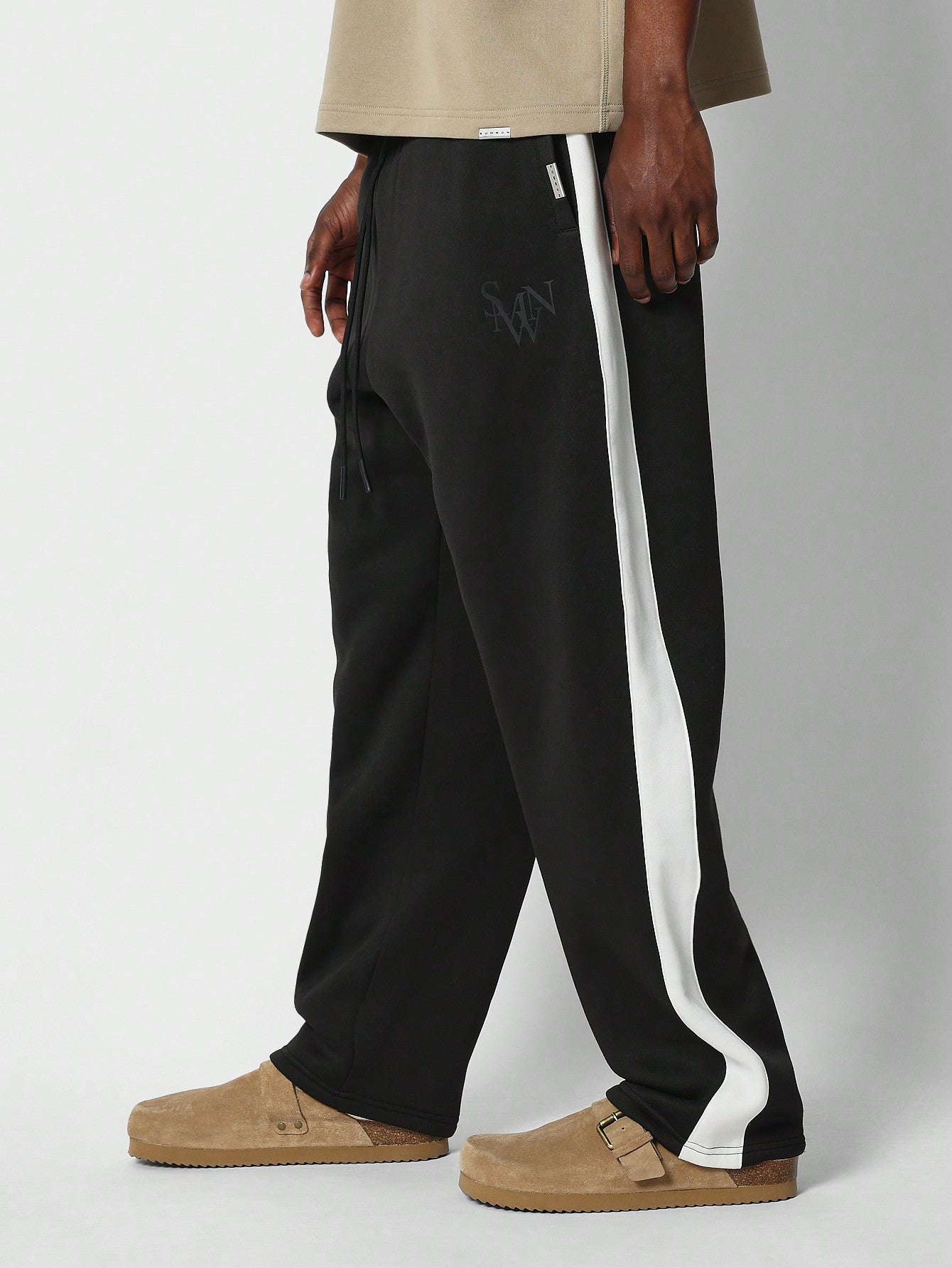 Loose Fit Baggy Drop Crotch Jogger With Side Panel