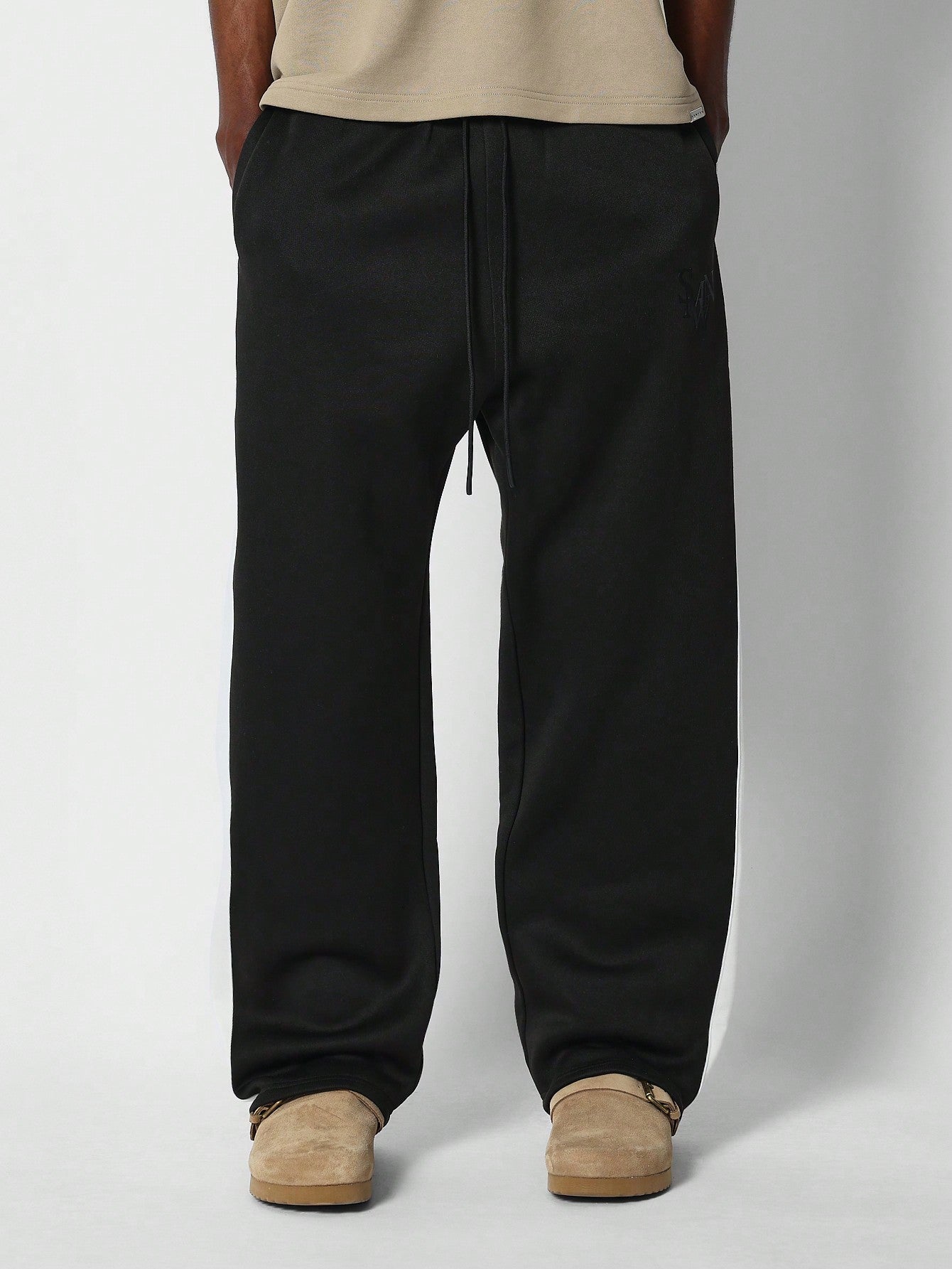 Loose Fit Baggy Drop Crotch Jogger With Side Panel