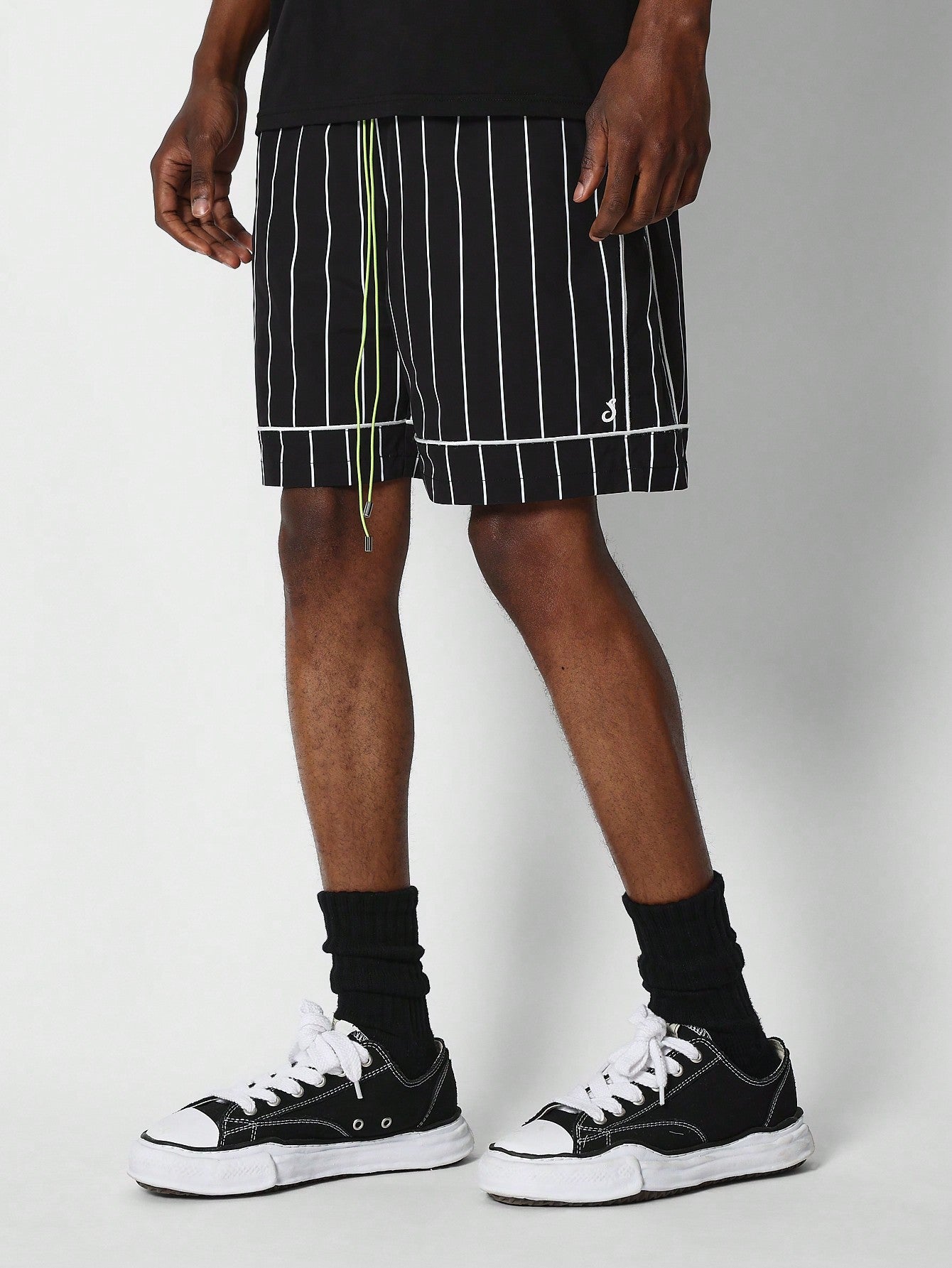 Nylon Pinstripe Short