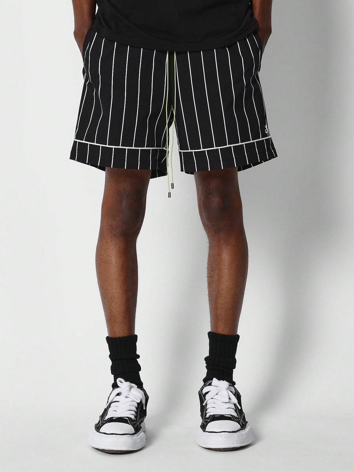 Nylon Pinstripe Short