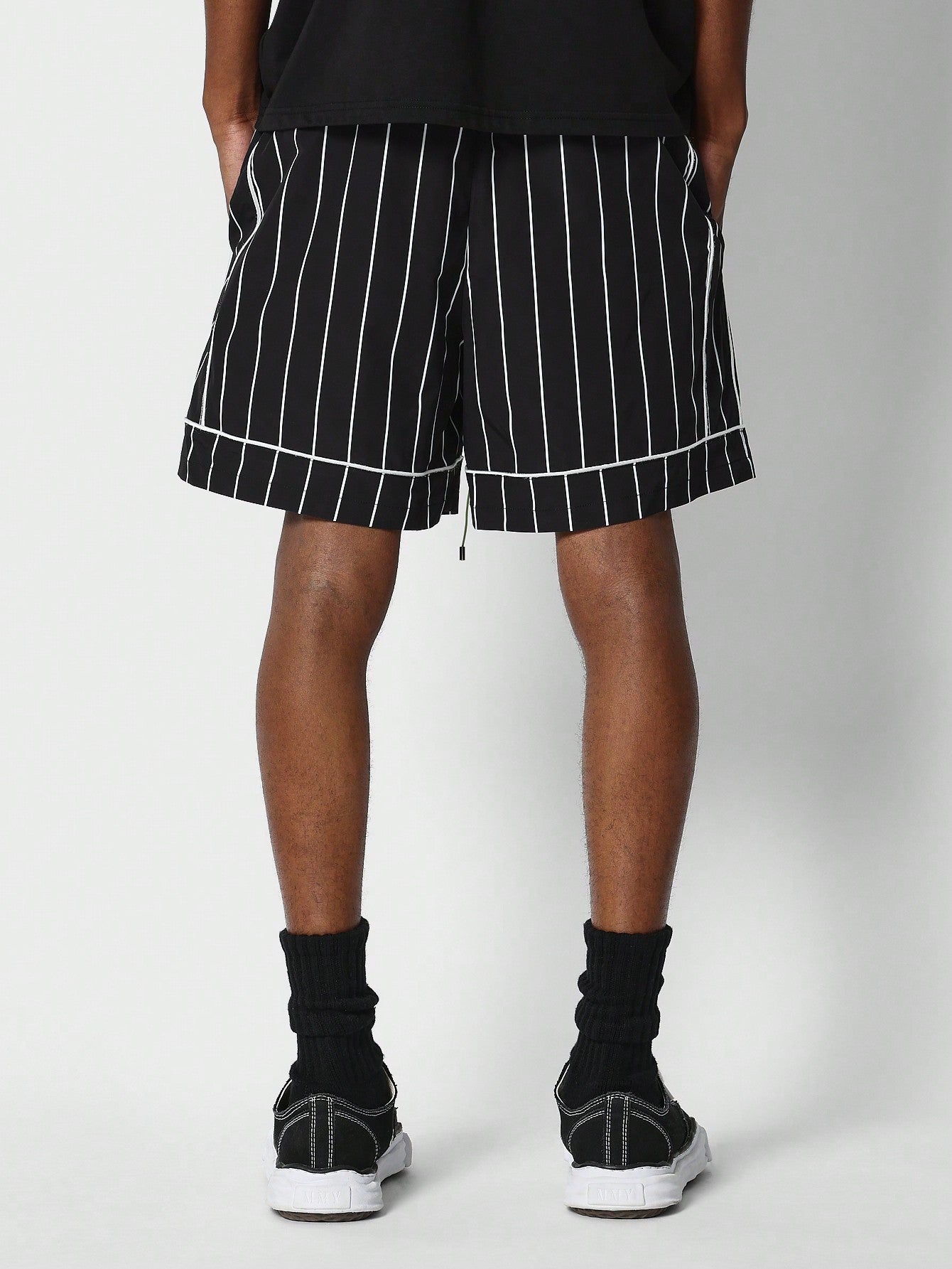 Nylon Pinstripe Short