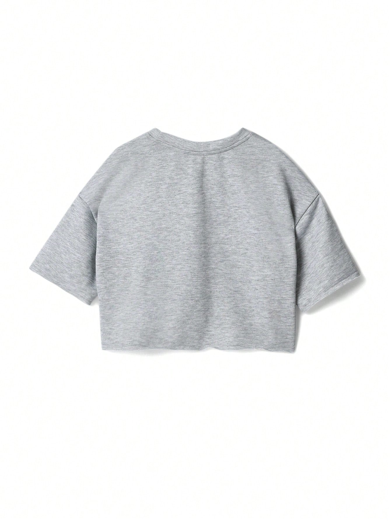 Tween Girls Crop Fit Essential Tee