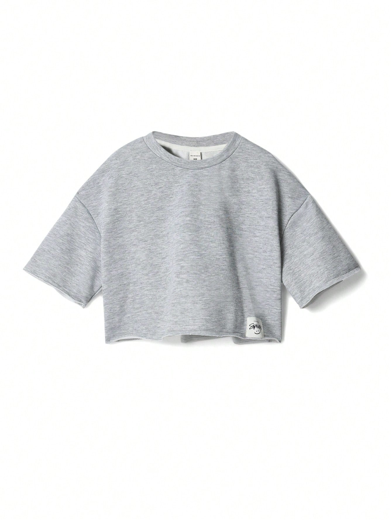 Tween Girls Crop Fit Essential Tee