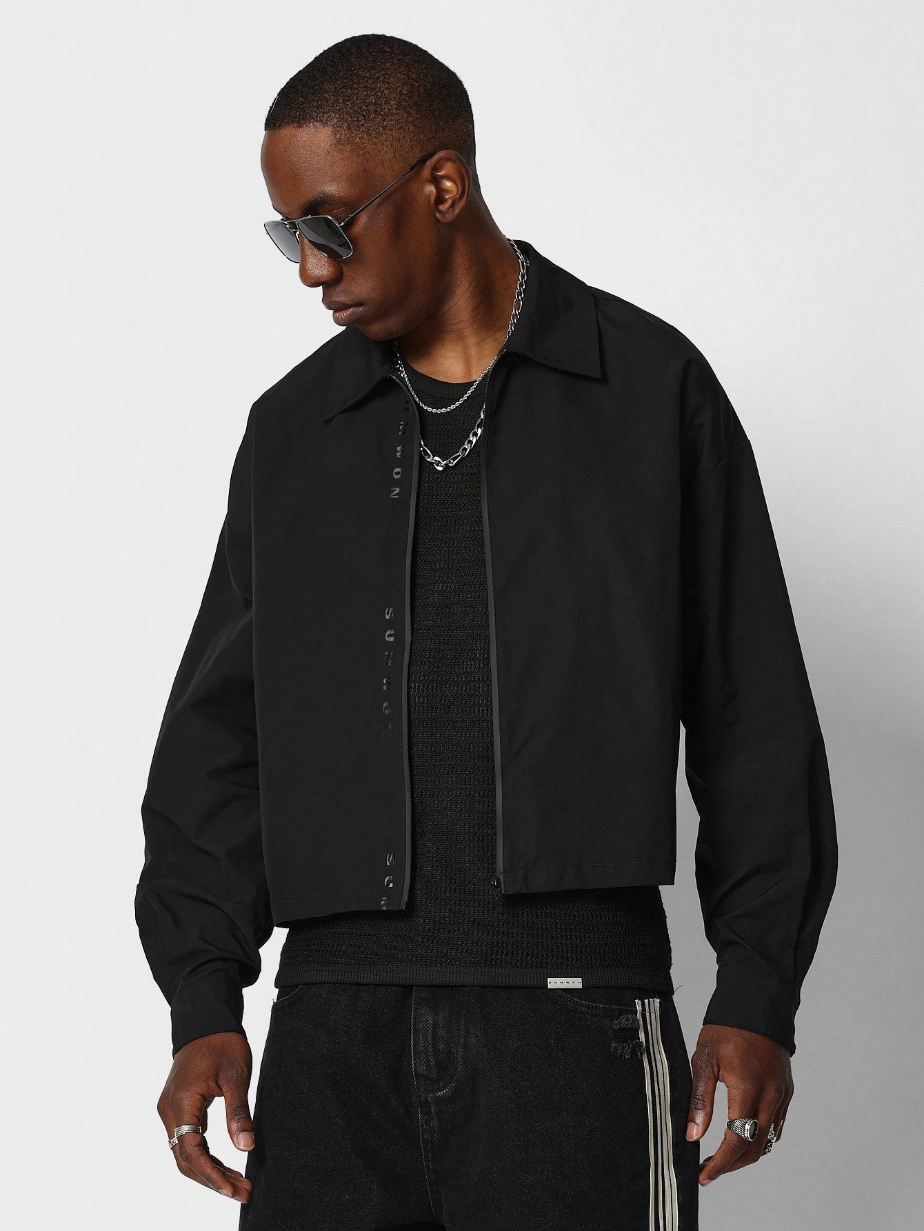 Nylon Zip Through Shirt