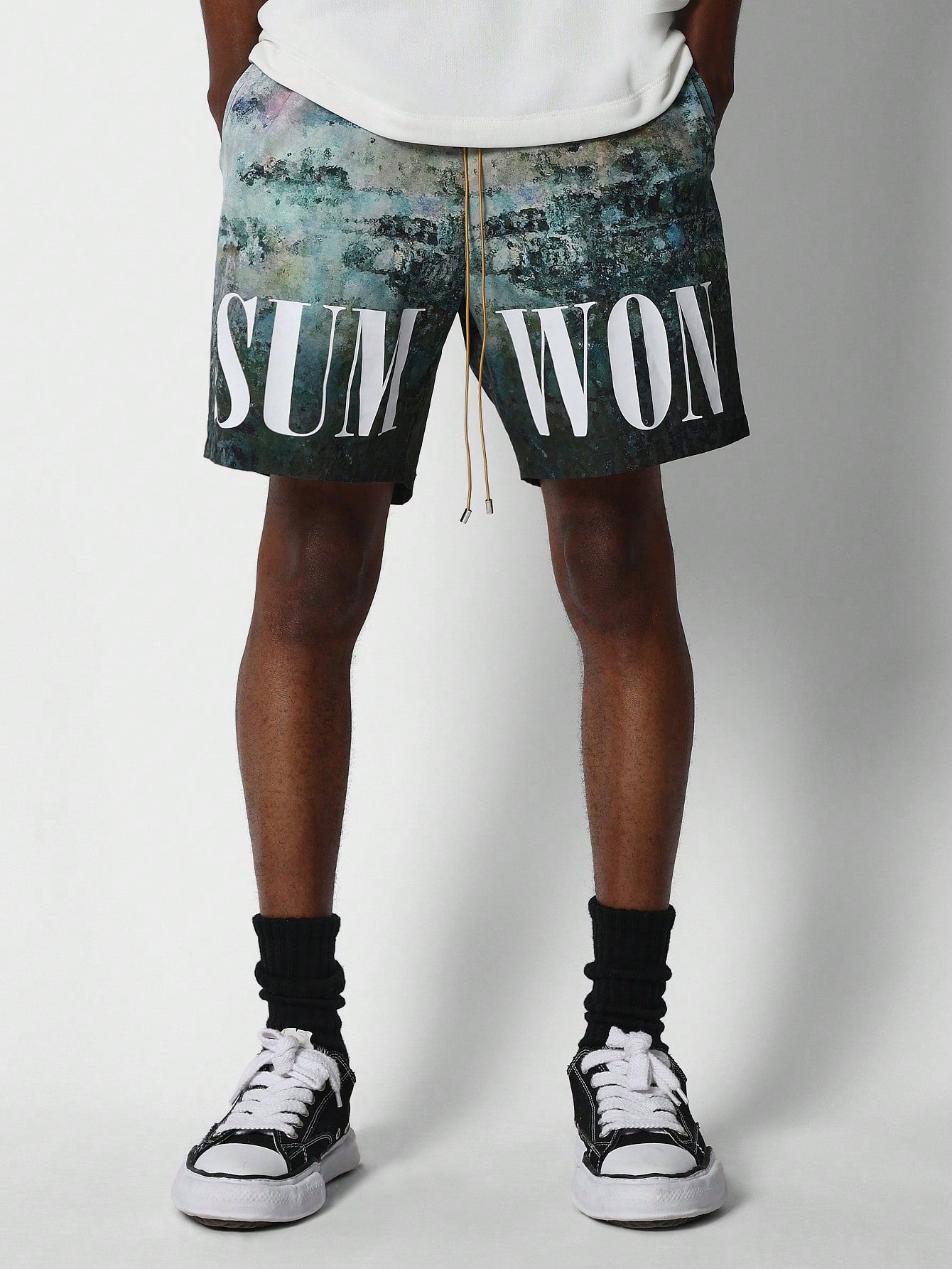 Nylon Resort Short With All Over Print