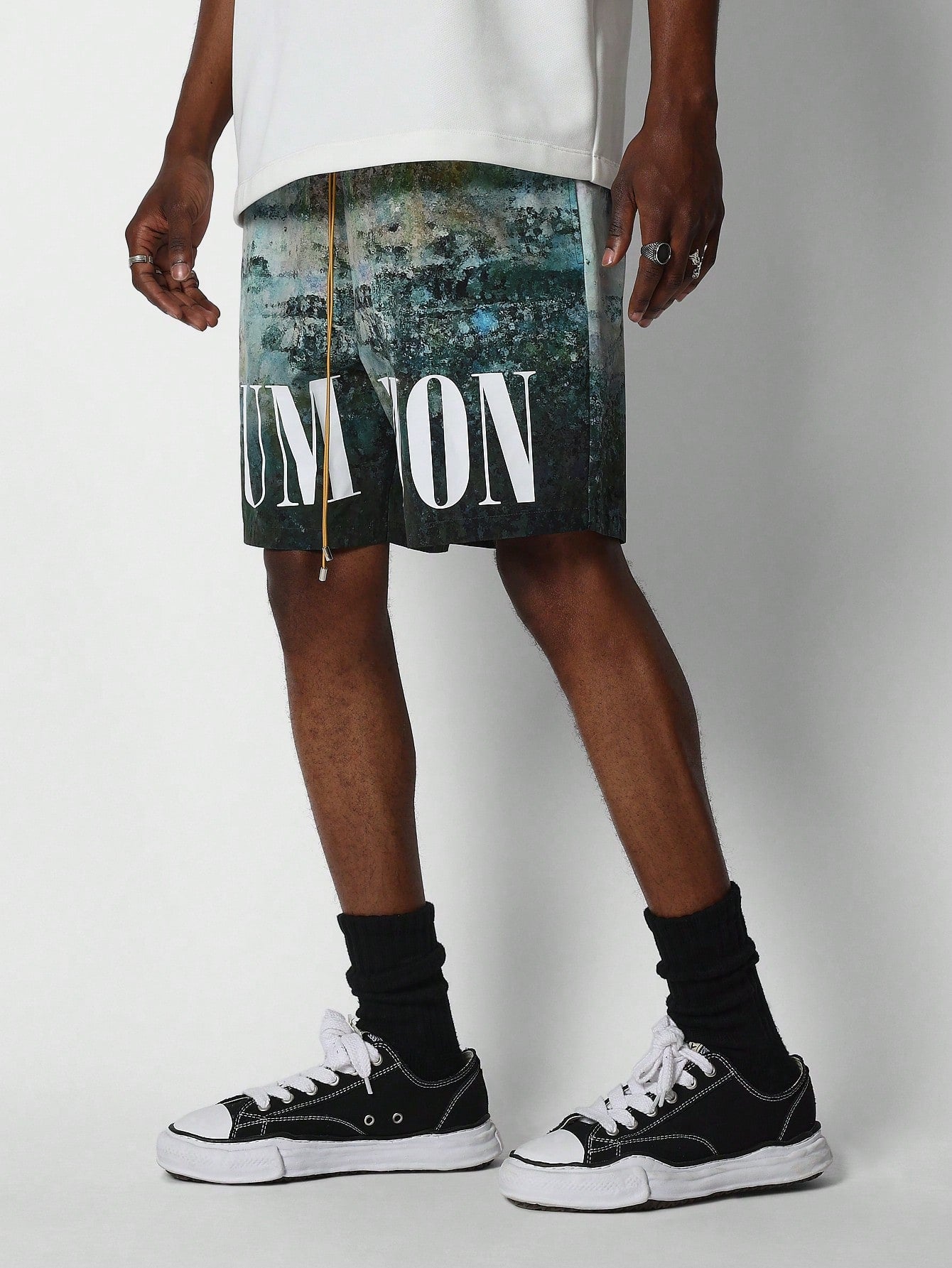 Nylon Resort Short With All Over Print