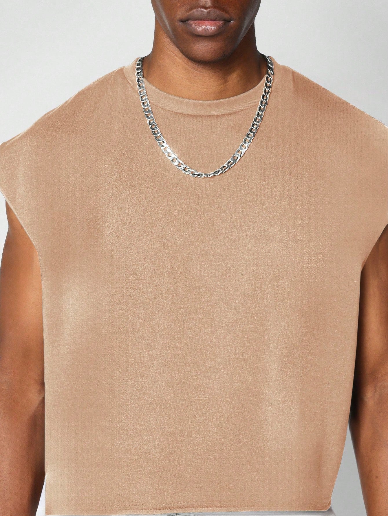 Boxy Raw Edge Crop Essential Tank