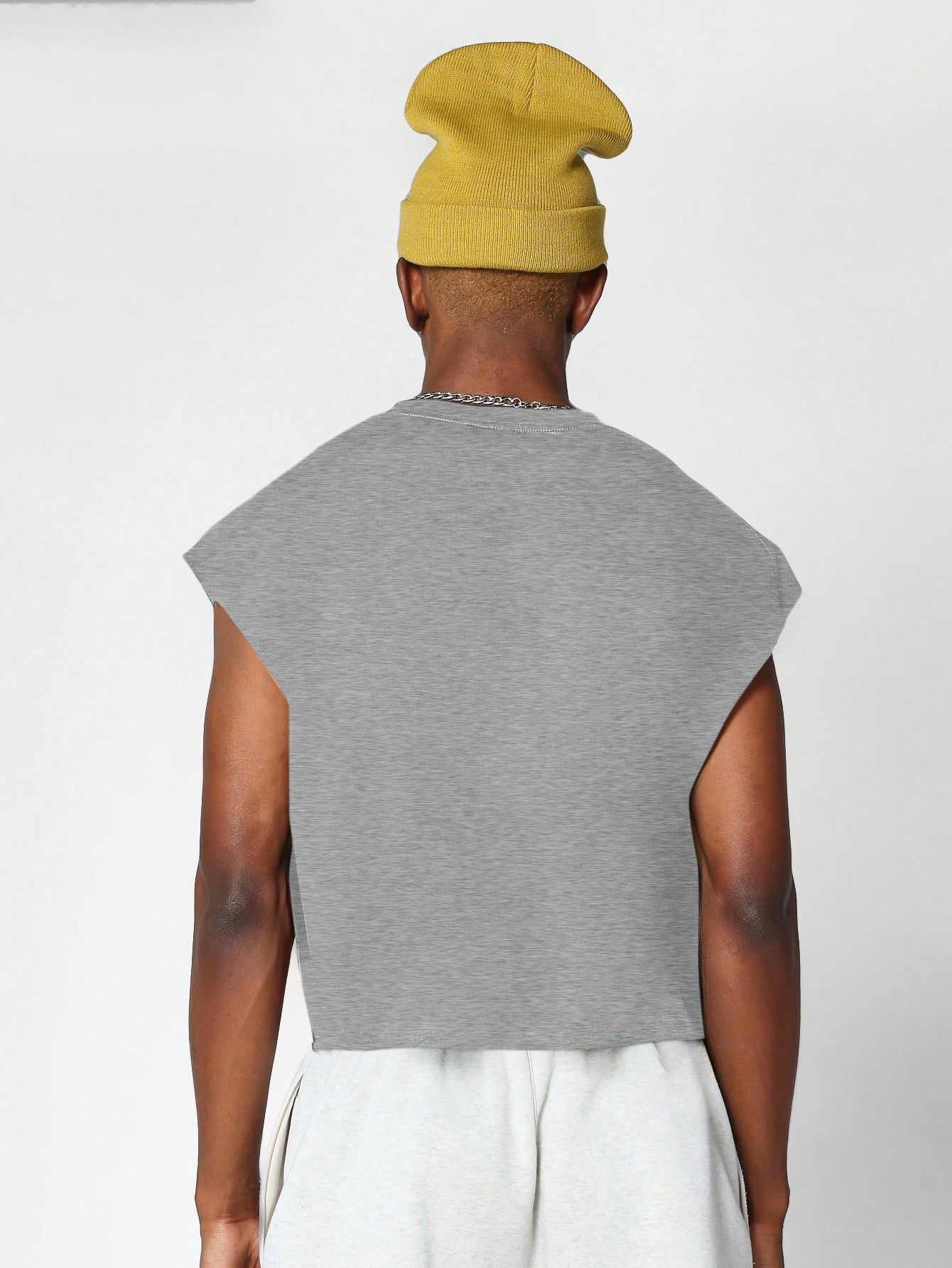 Boxy Raw Edge Crop Essential Tank