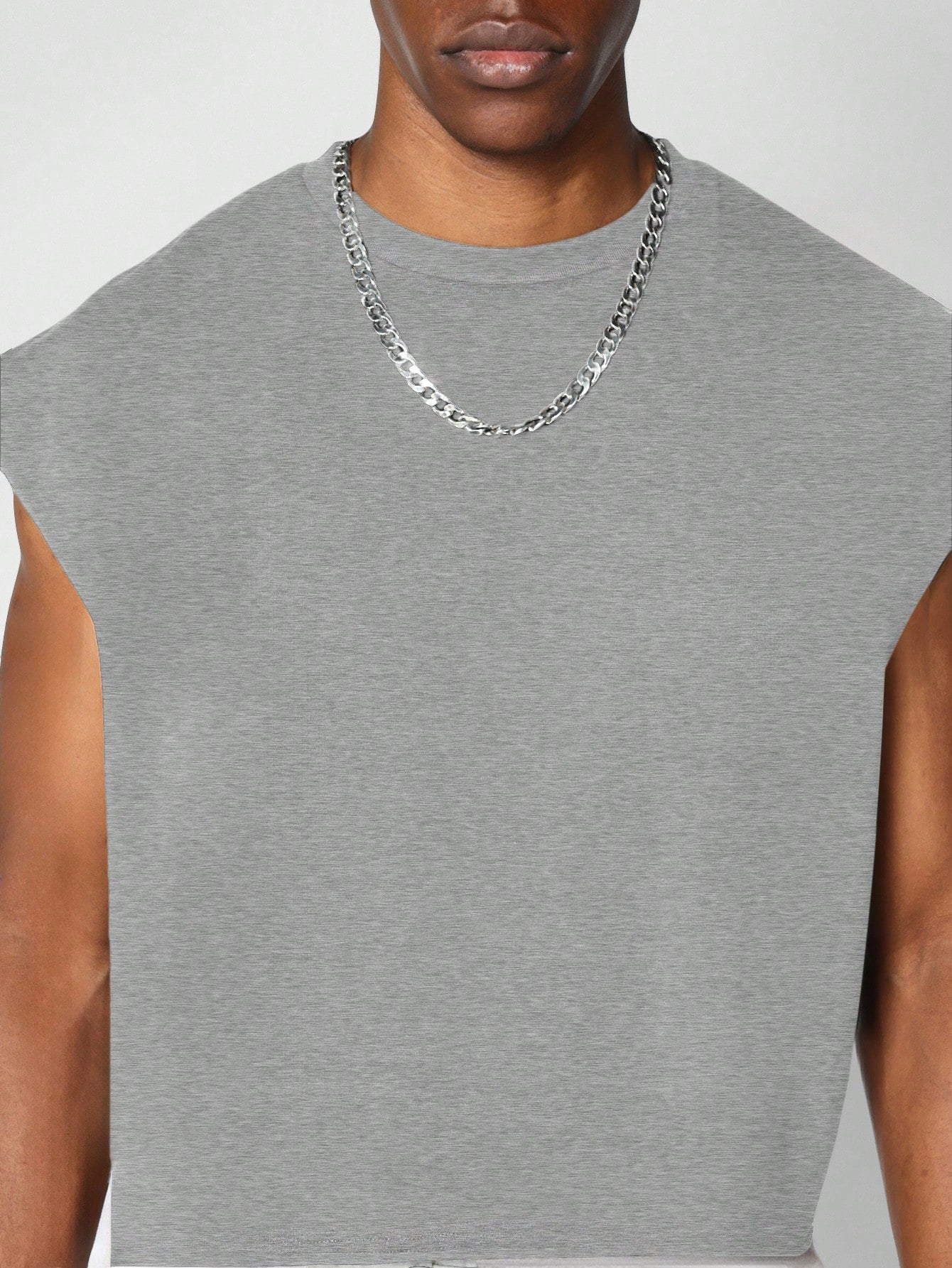 Boxy Raw Edge Crop Essential Tank