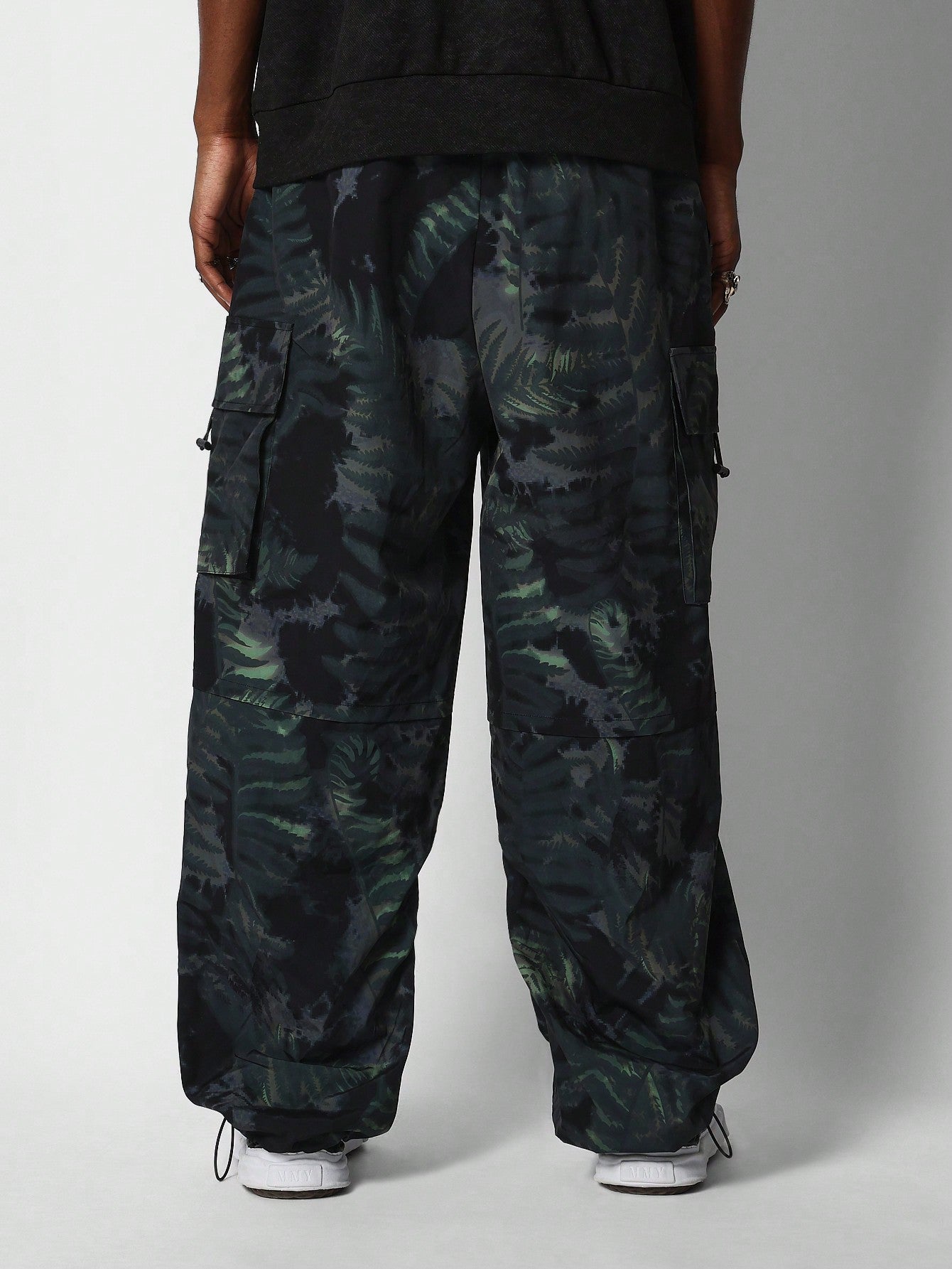 Loose Fit Baggy Parachute Pant With All Over Print