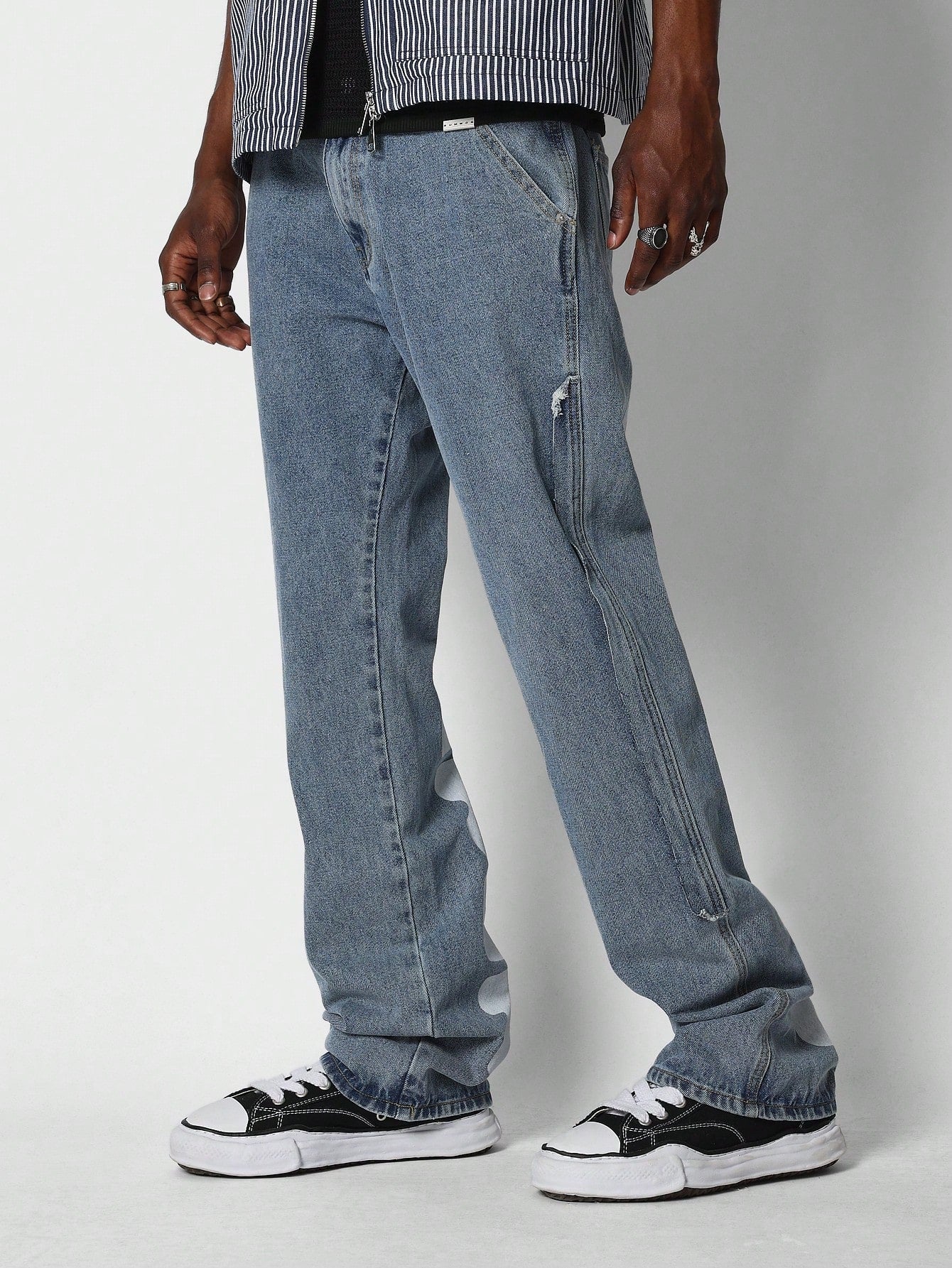 Flare Fit Jean With Back Graphic