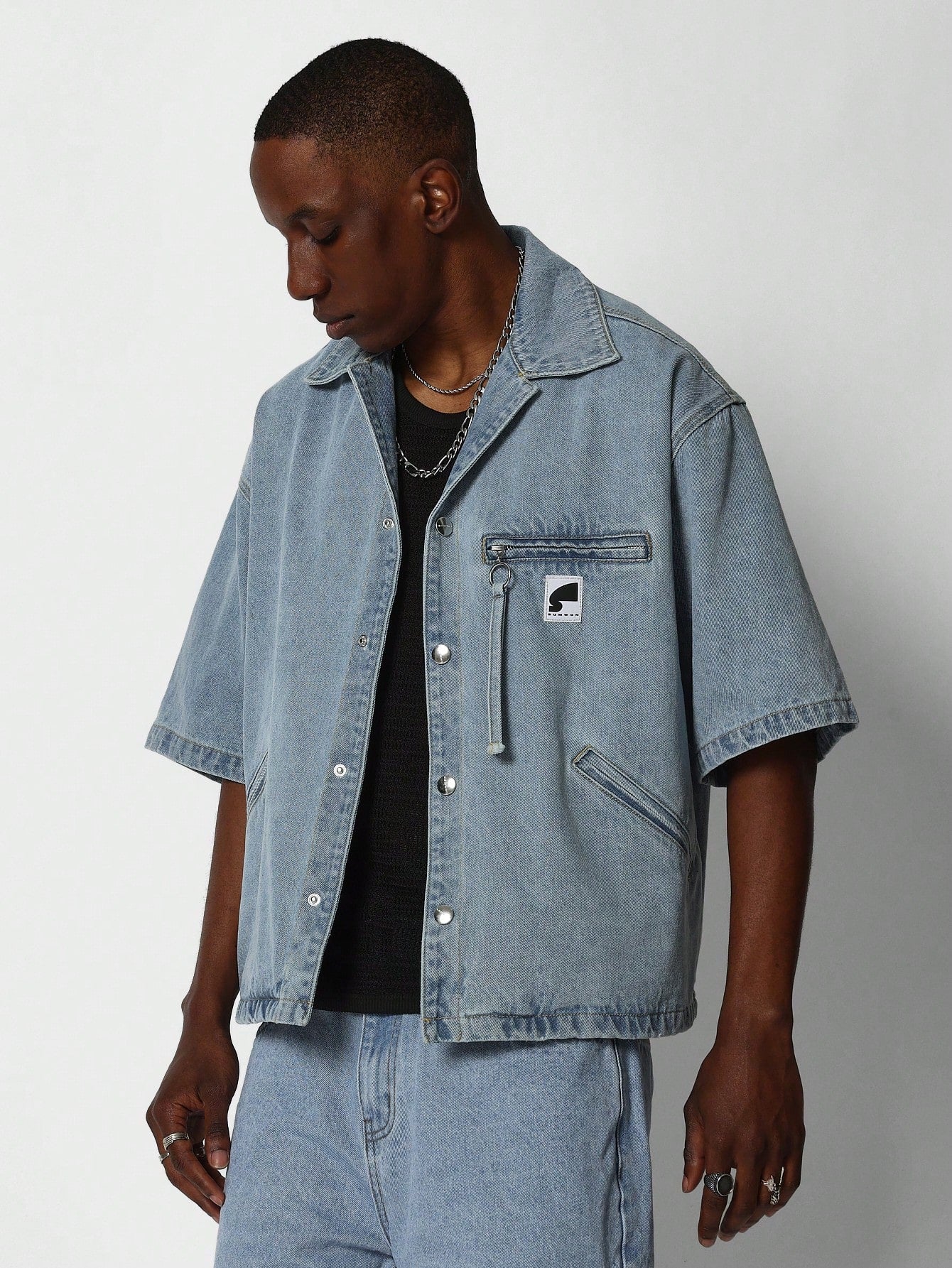 Boxy Fit Denim Shirt