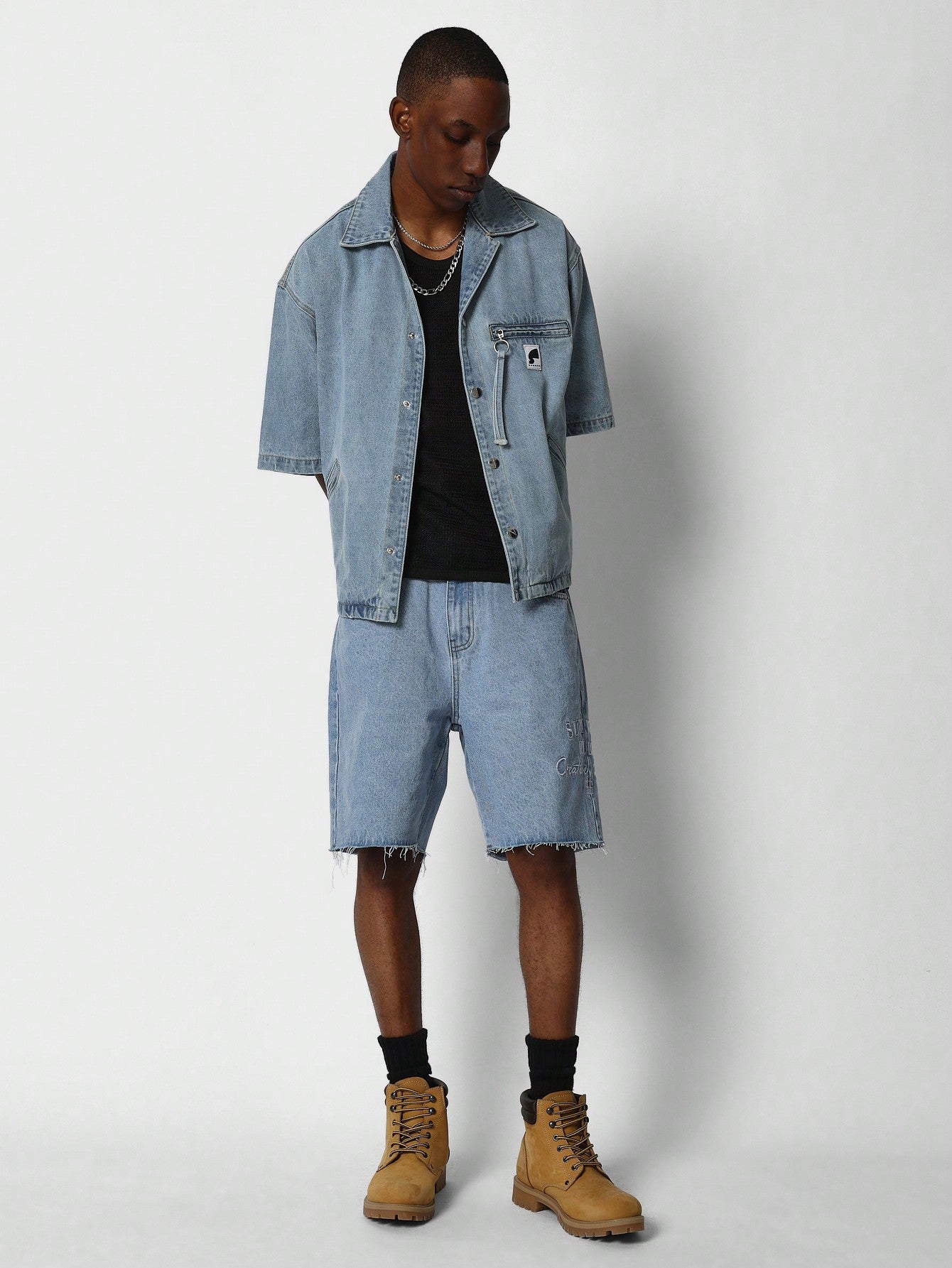 Boxy Fit Denim Shirt