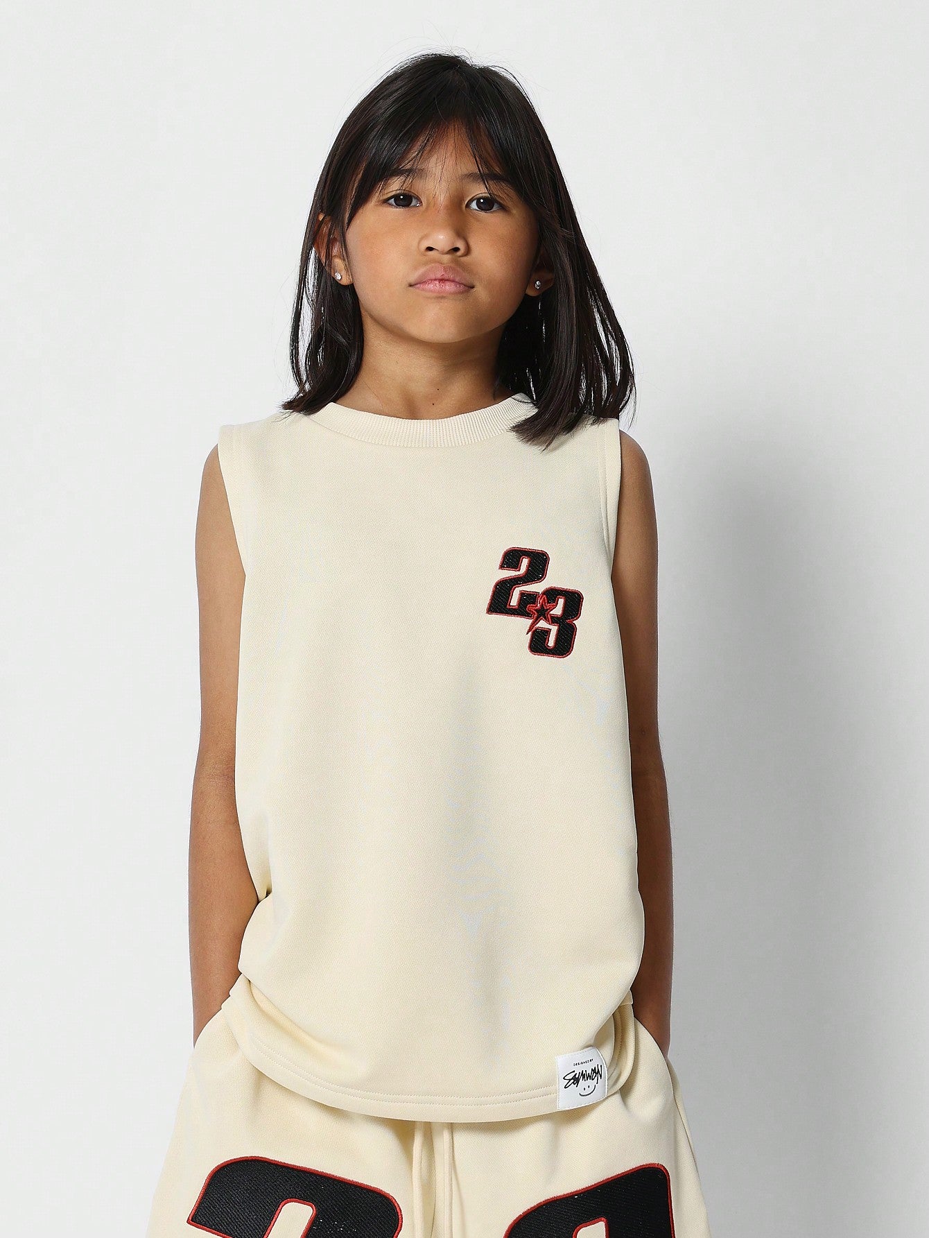 Tween Girls Tank Top And Short With Number Print 2 Piece Set