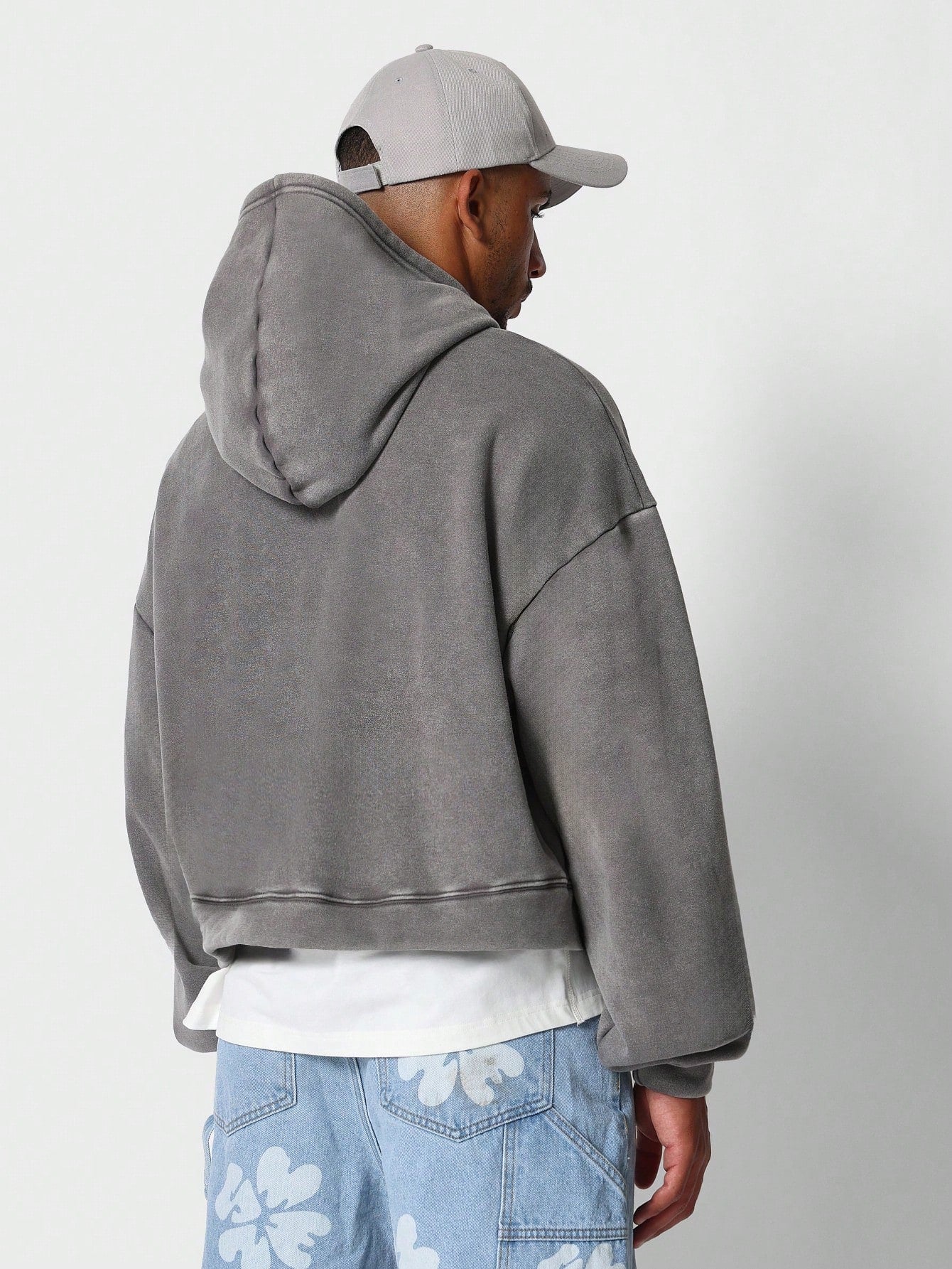 Crop Fit Overhead Washed Hoodie