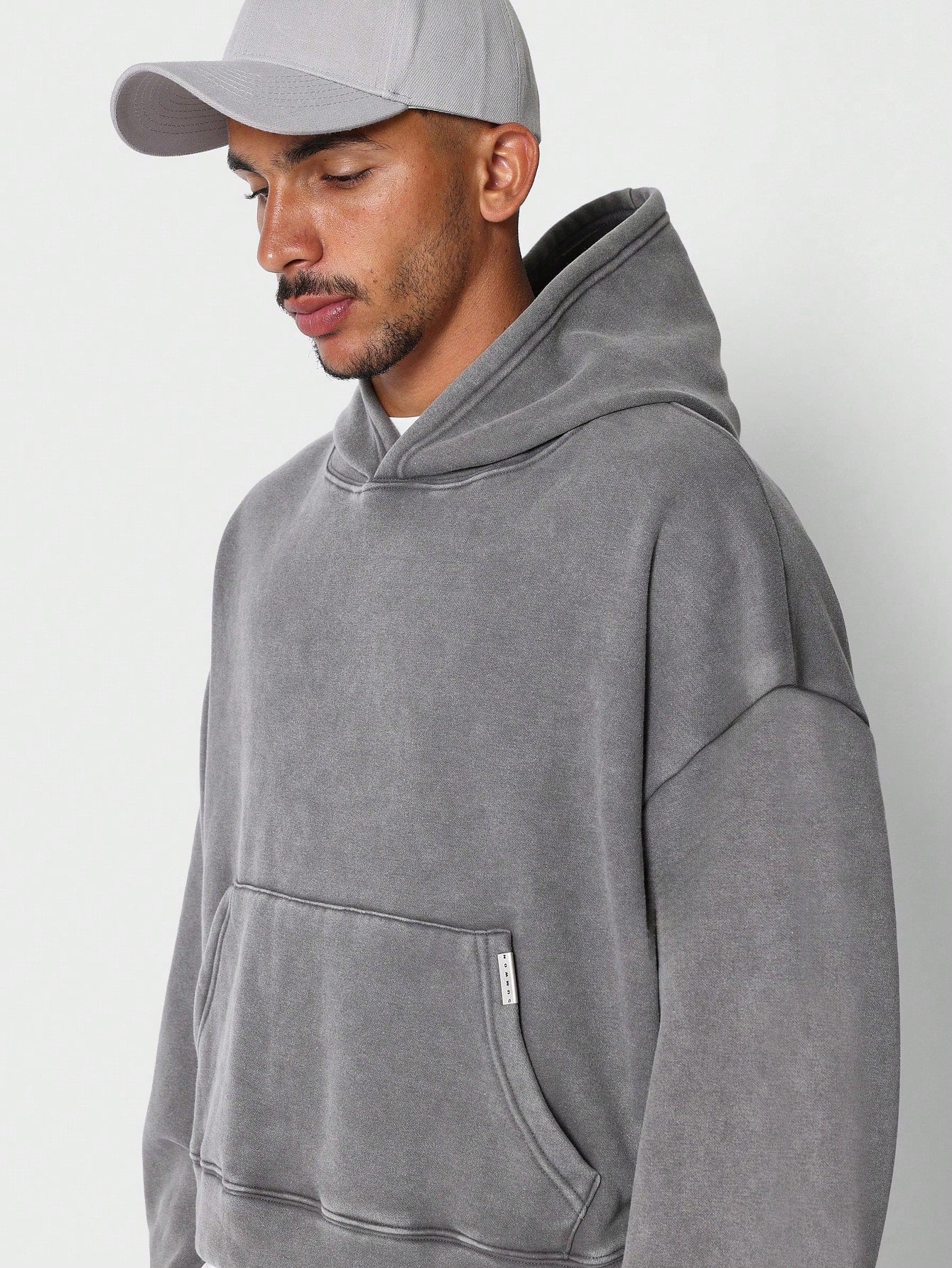 Crop Fit Overhead Washed Hoodie