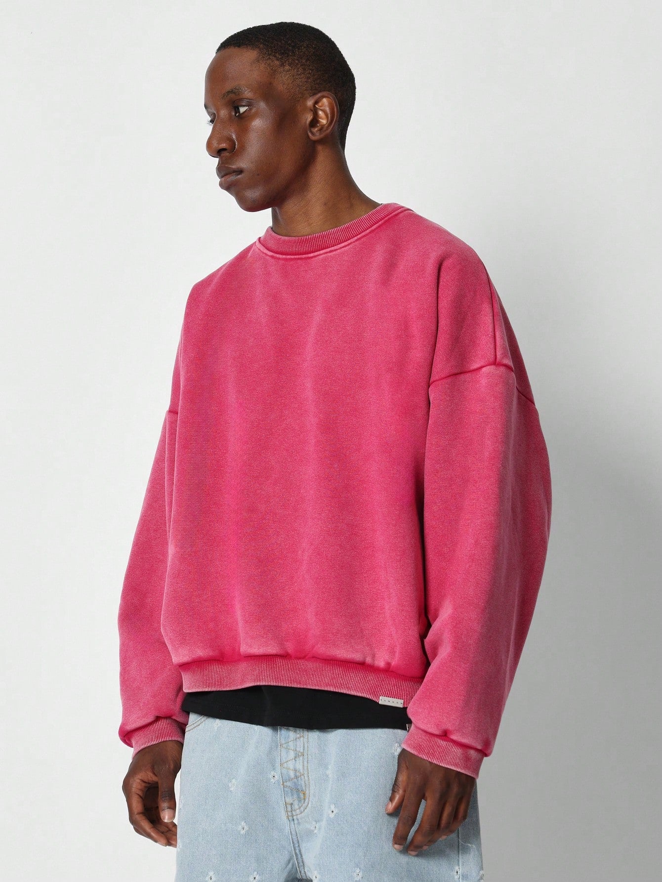 Regular Fit Washed Crew Neck Sweatshirt