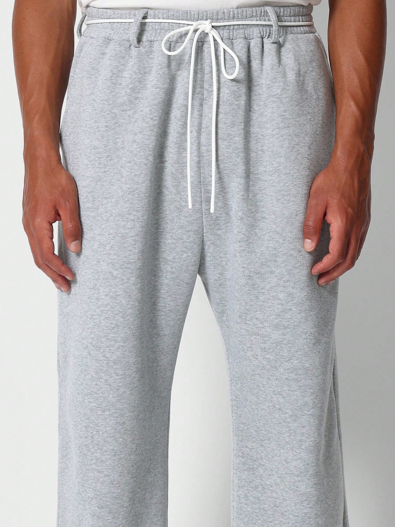 Drop Crotch Sweatpants With Drawcord