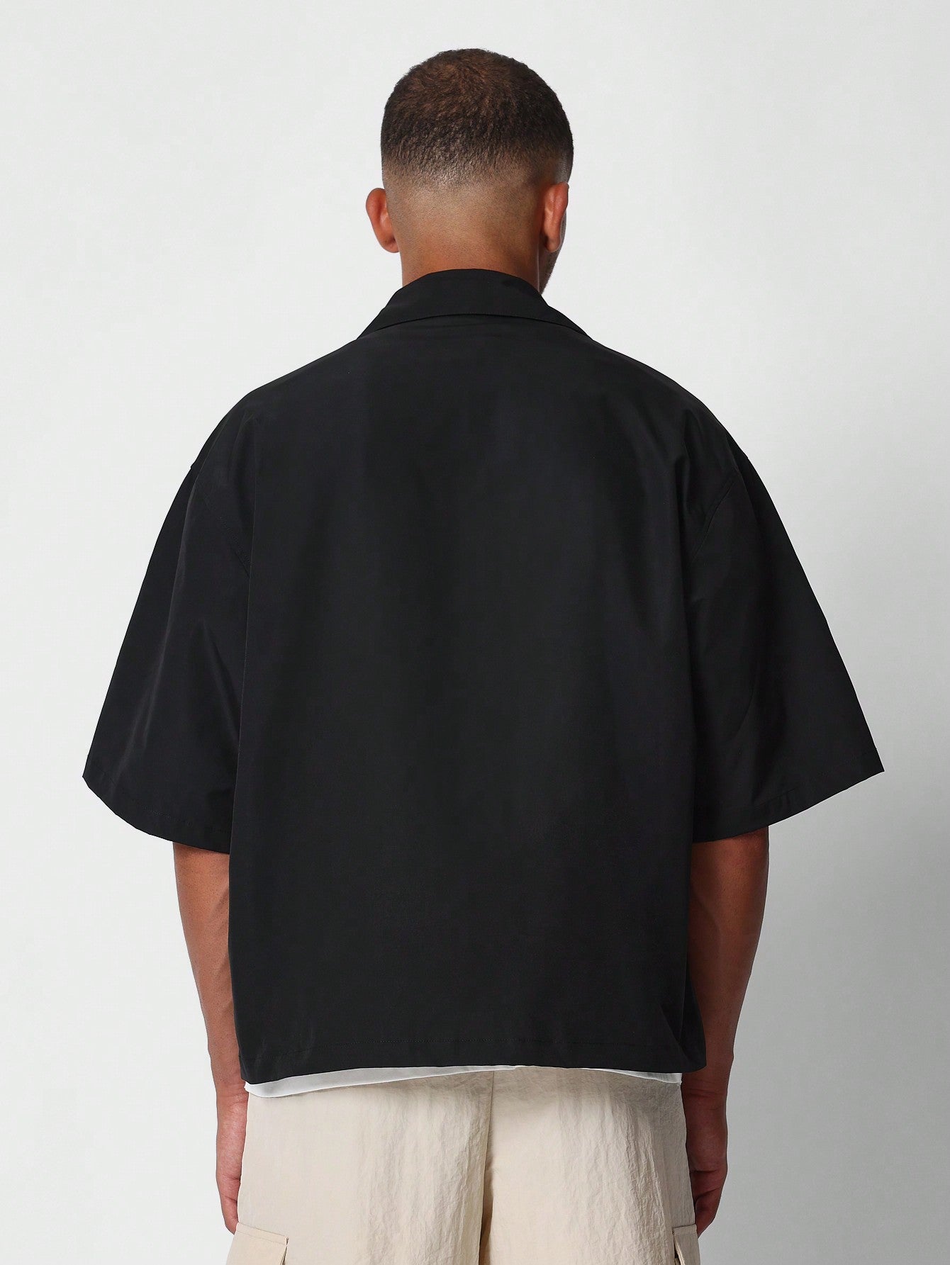 Boxy Fit Nylon Utility Shirt