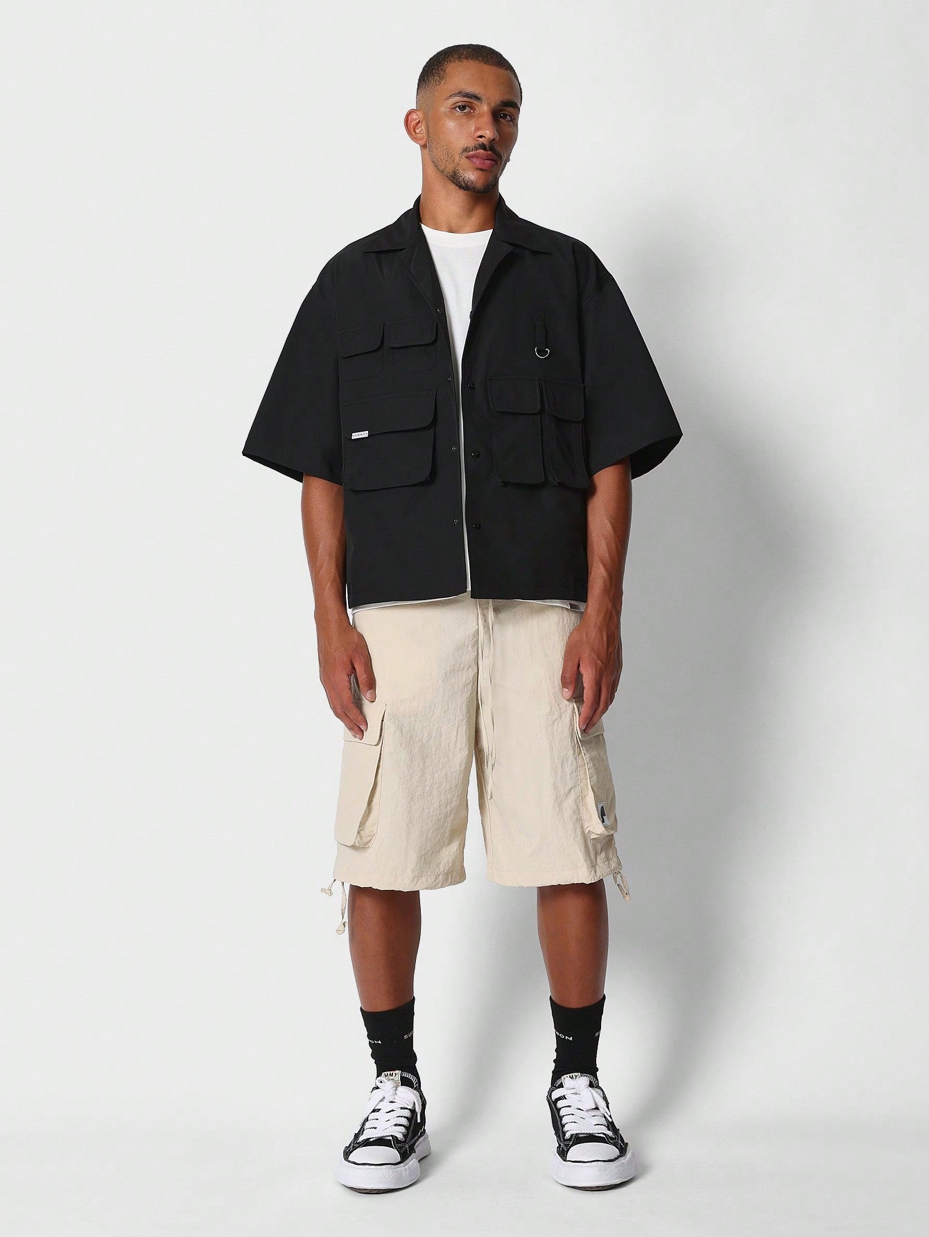 Boxy Fit Nylon Utility Shirt