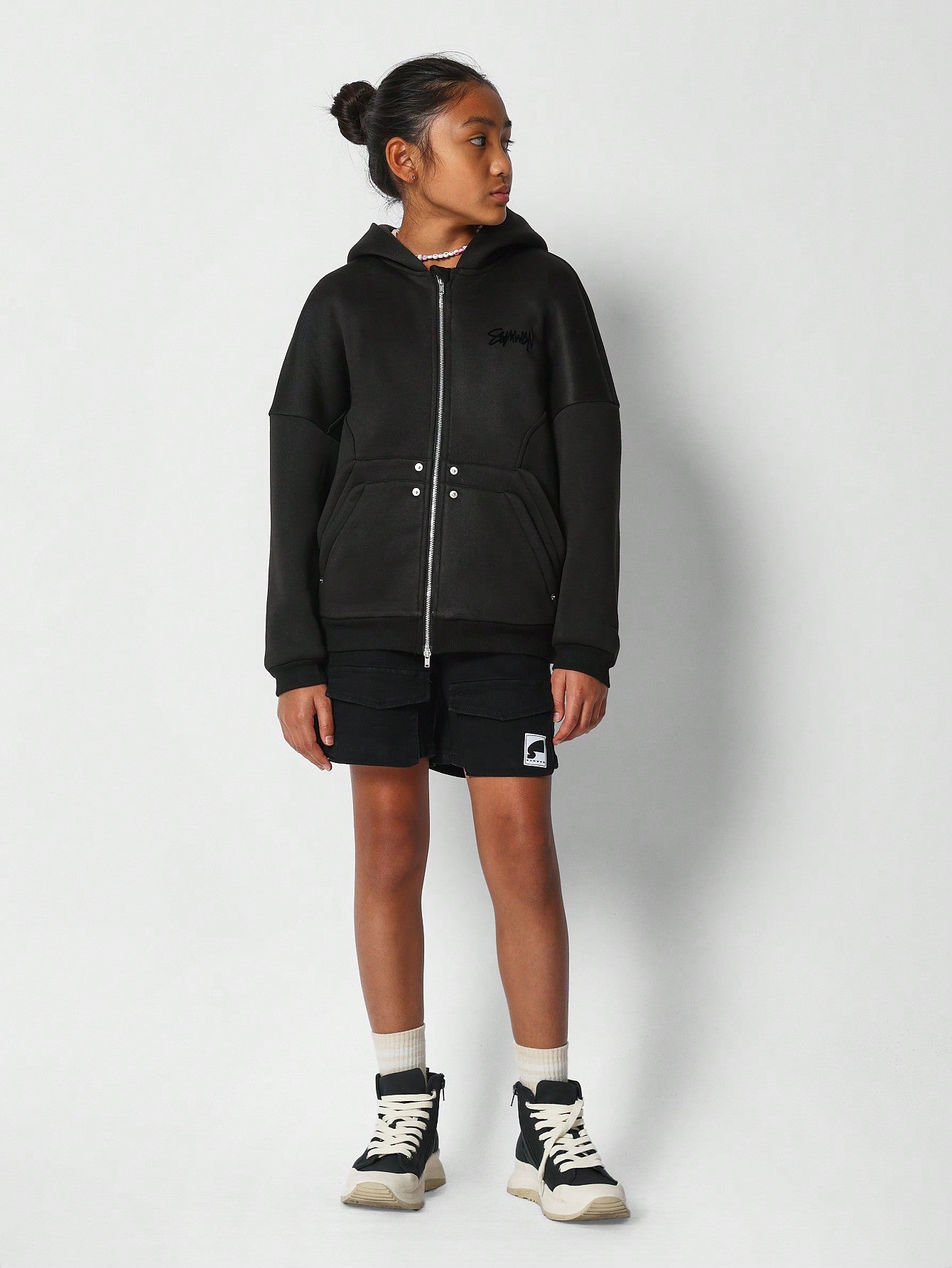 Tween Girls Zip Through Hoodie