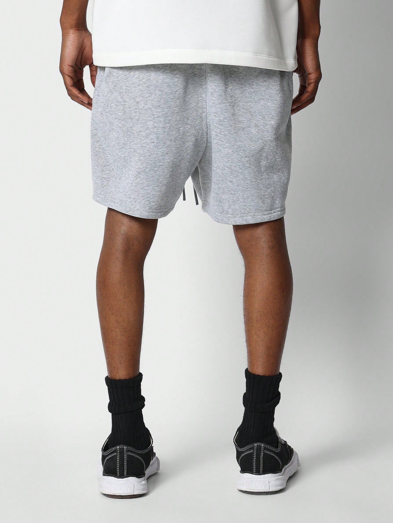 Drop Crotch Short With Front Graphic Print