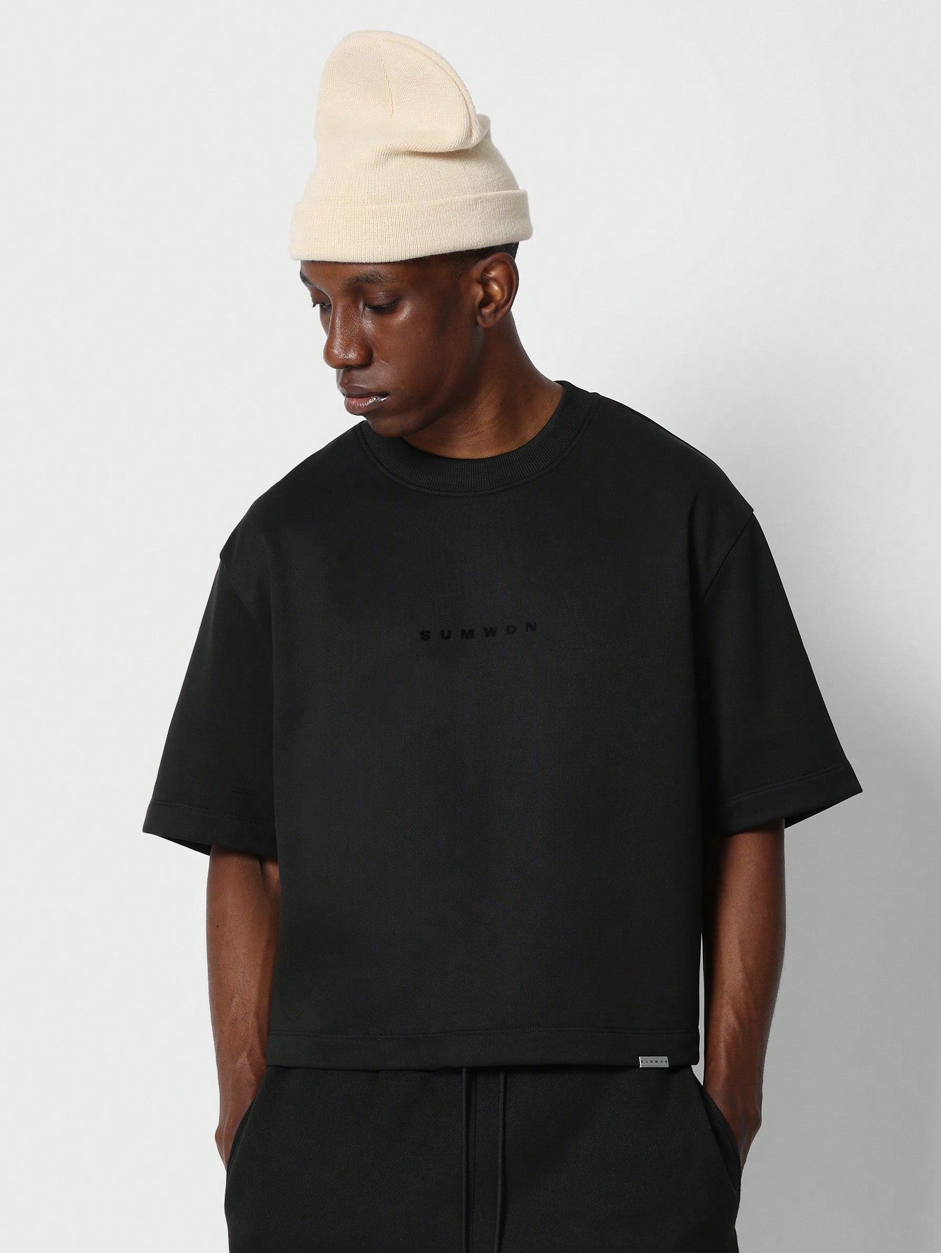 Crop Fit Premium Tee With Flock Number Back Print