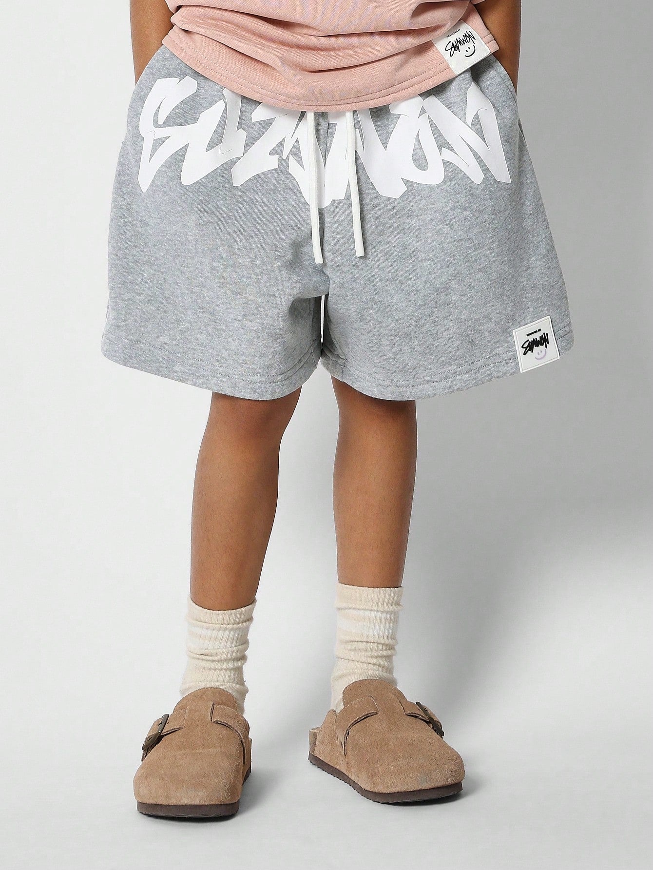 Tween Girl Drop Crotch Short With Front Print Back To School