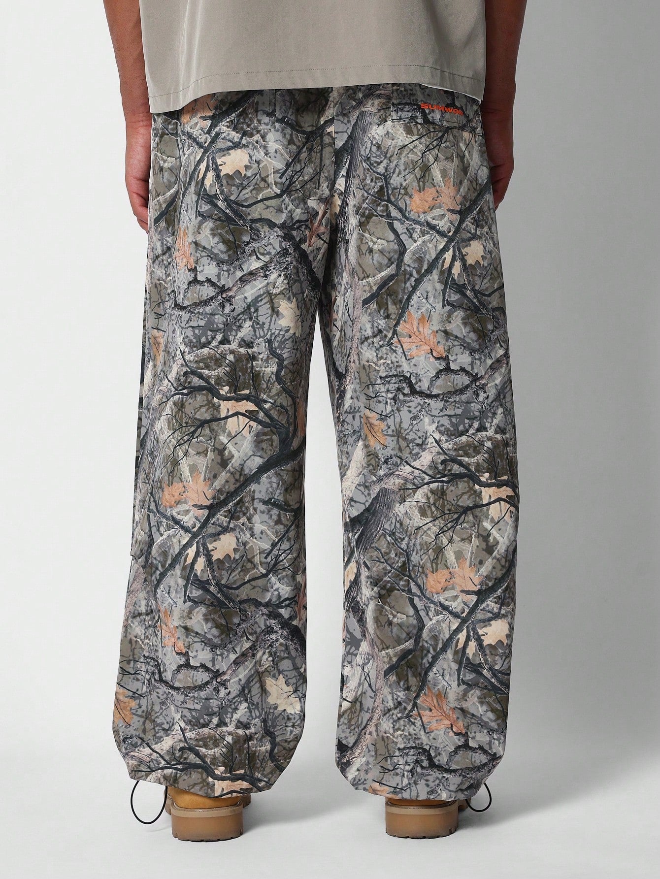 Loose Fit Baggy Parachute Pant With All Over Print