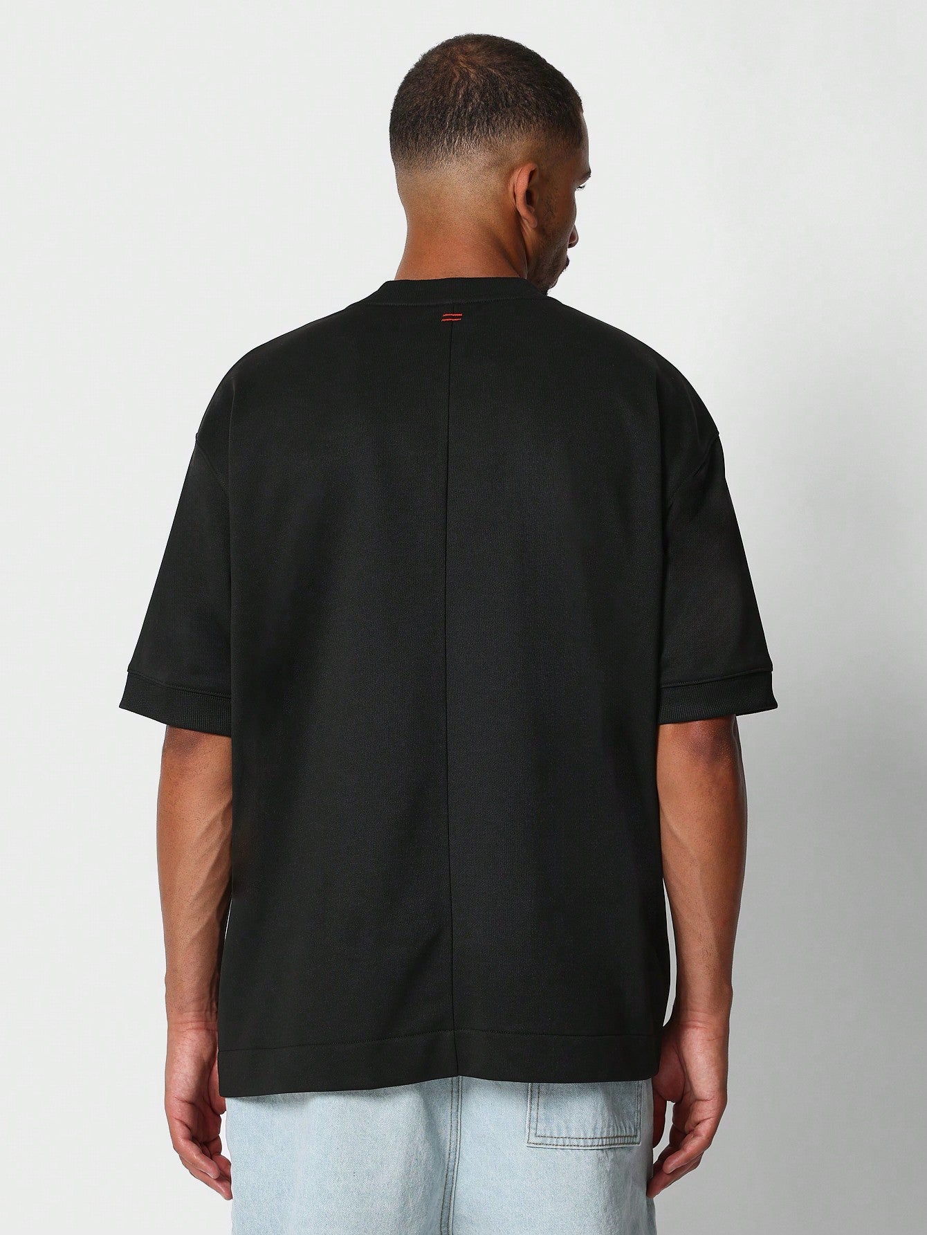 Loop Back Tee With Flame Logo Graphic Print