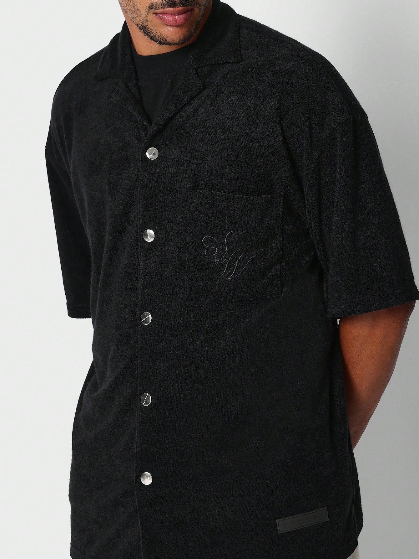 Loose Fit Towelling Resort Shirt