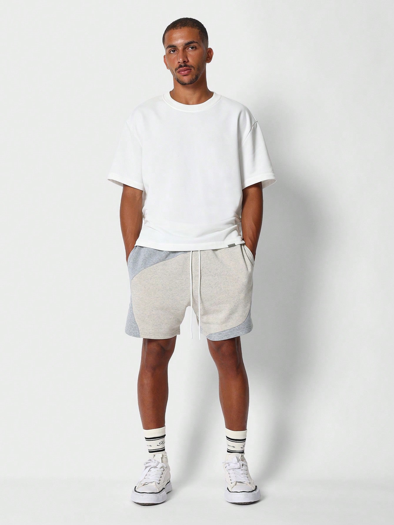 Drop Crotch Colour Blocked Short