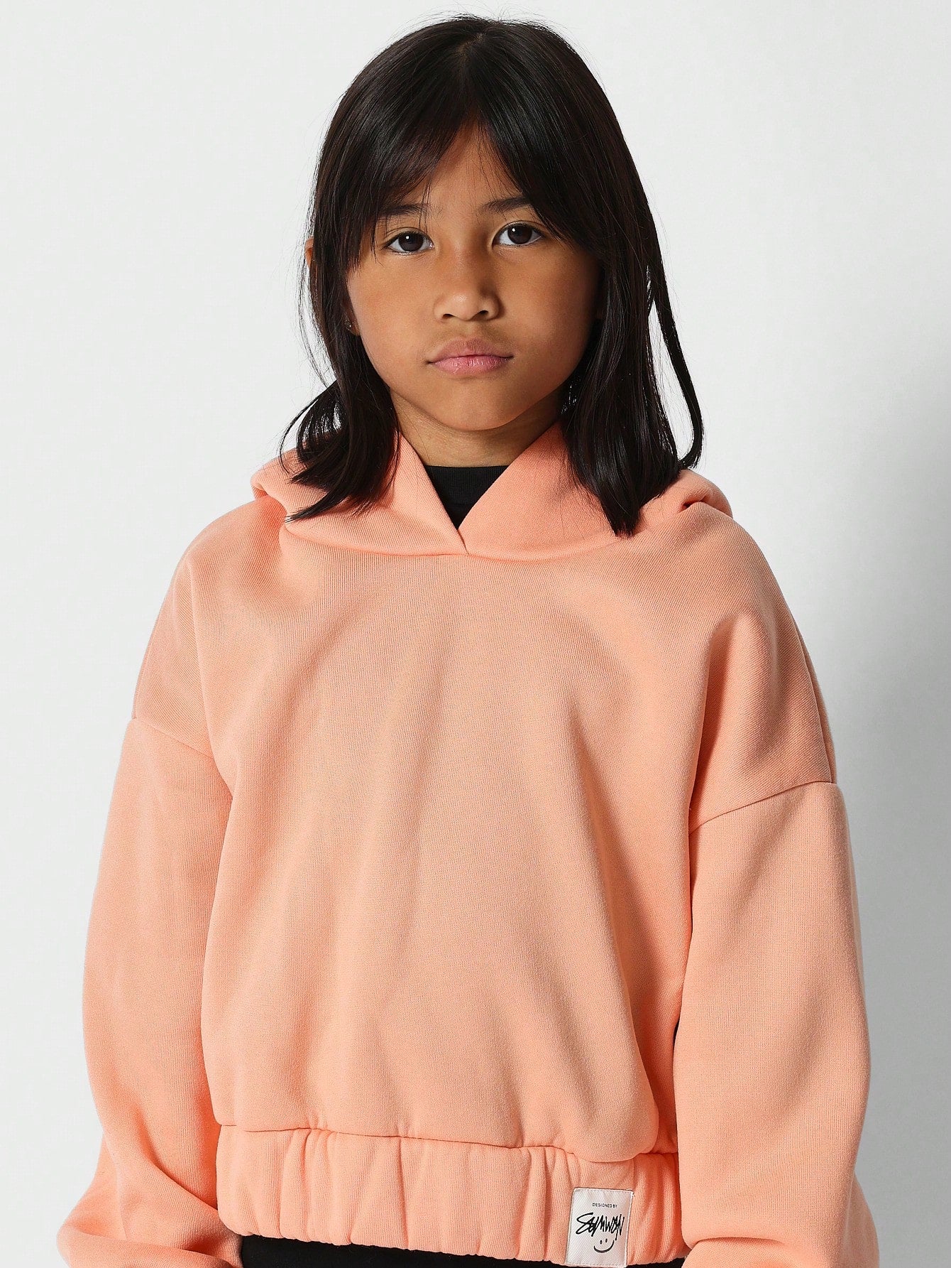 Kids Crop Fit Essential Hoodie