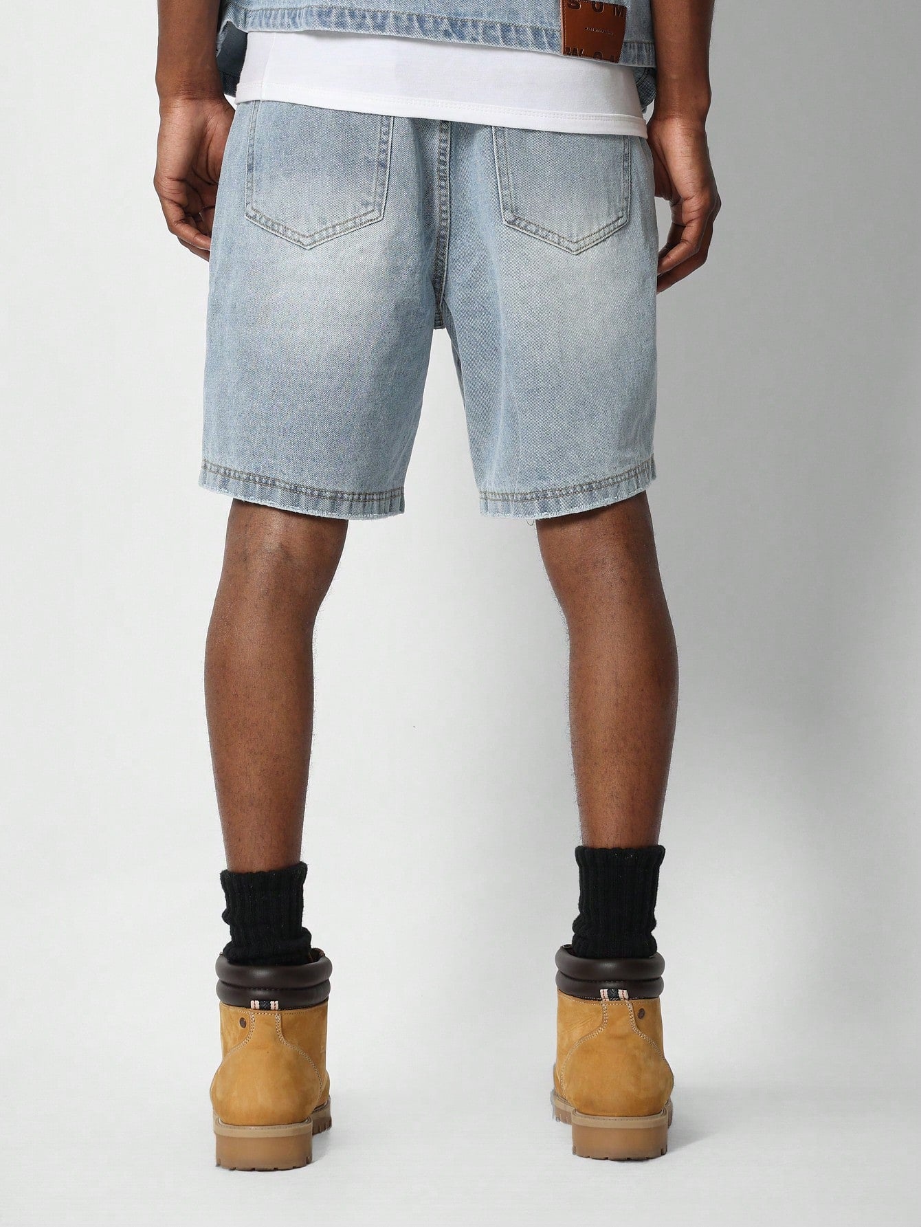 Denim Short With Graphic