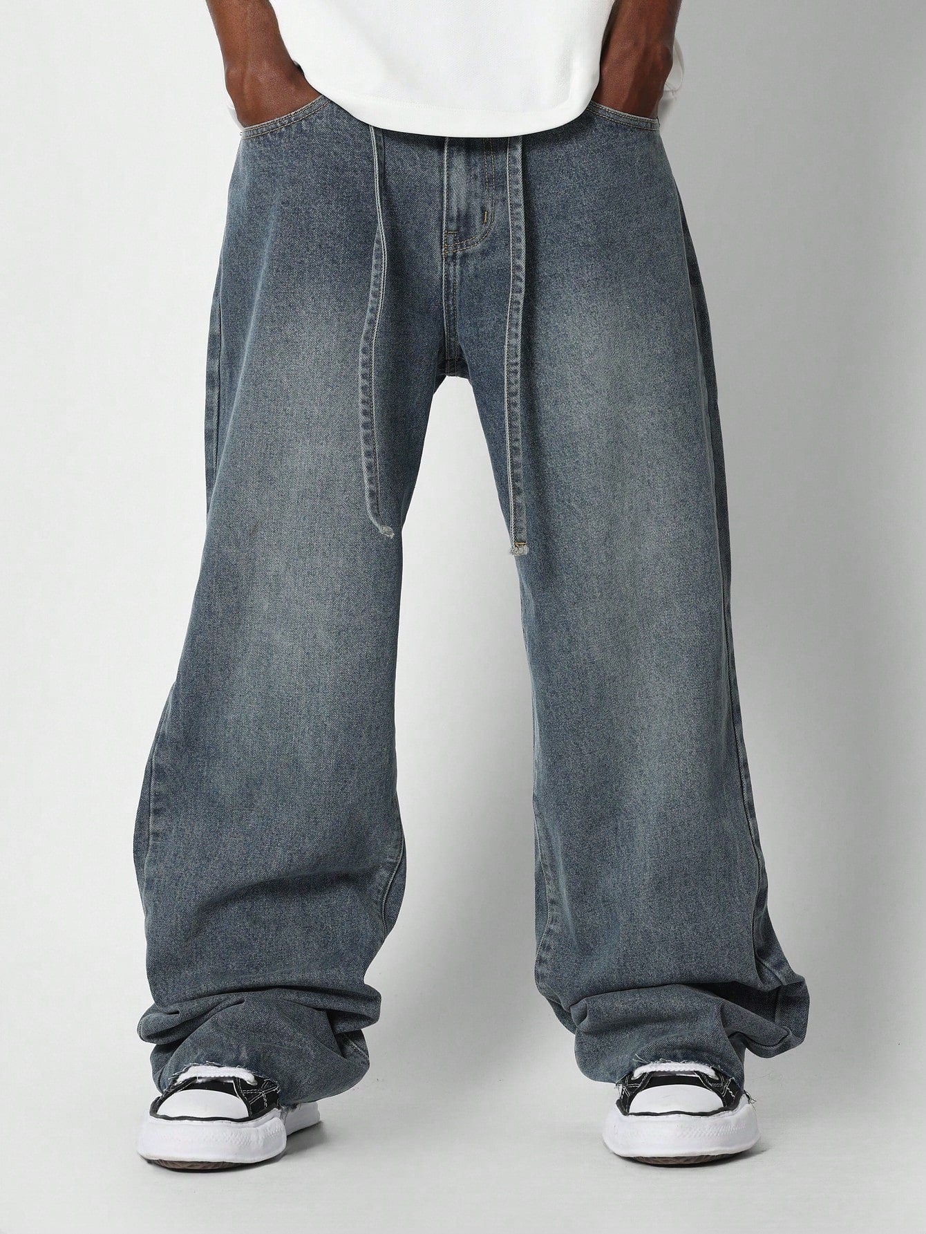 Loose Fit Jean With Tie Detail