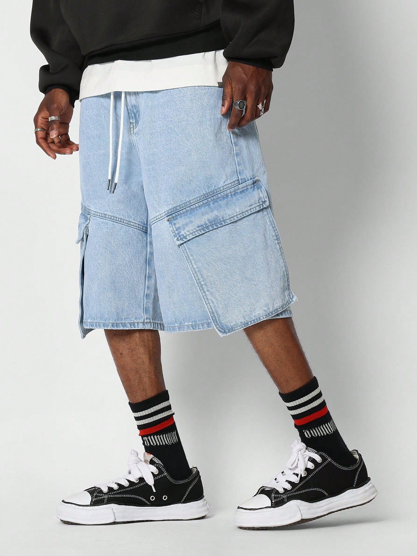 Denim Cargo Shorts