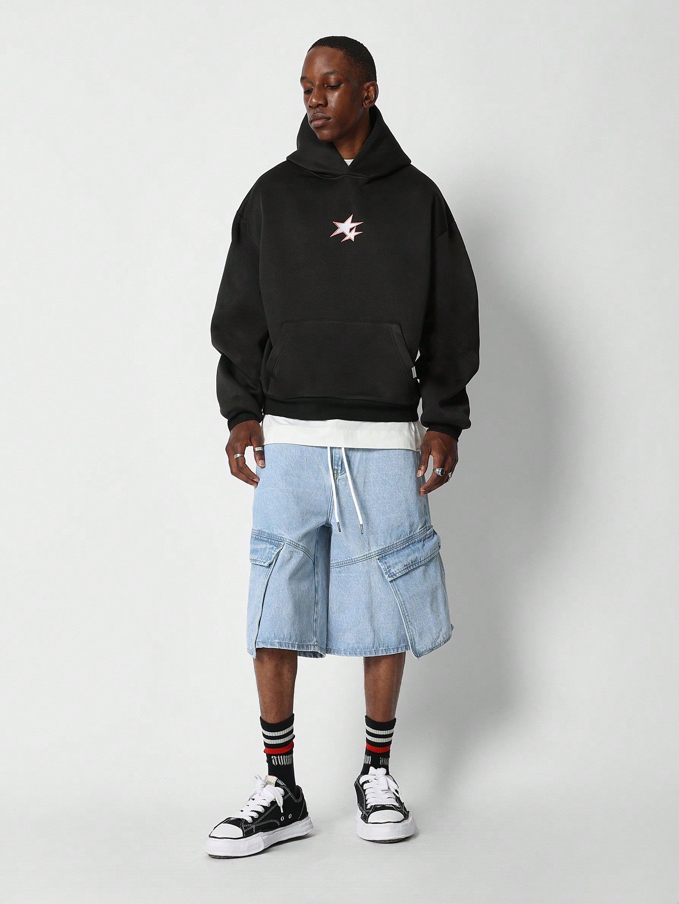 Denim Cargo Shorts