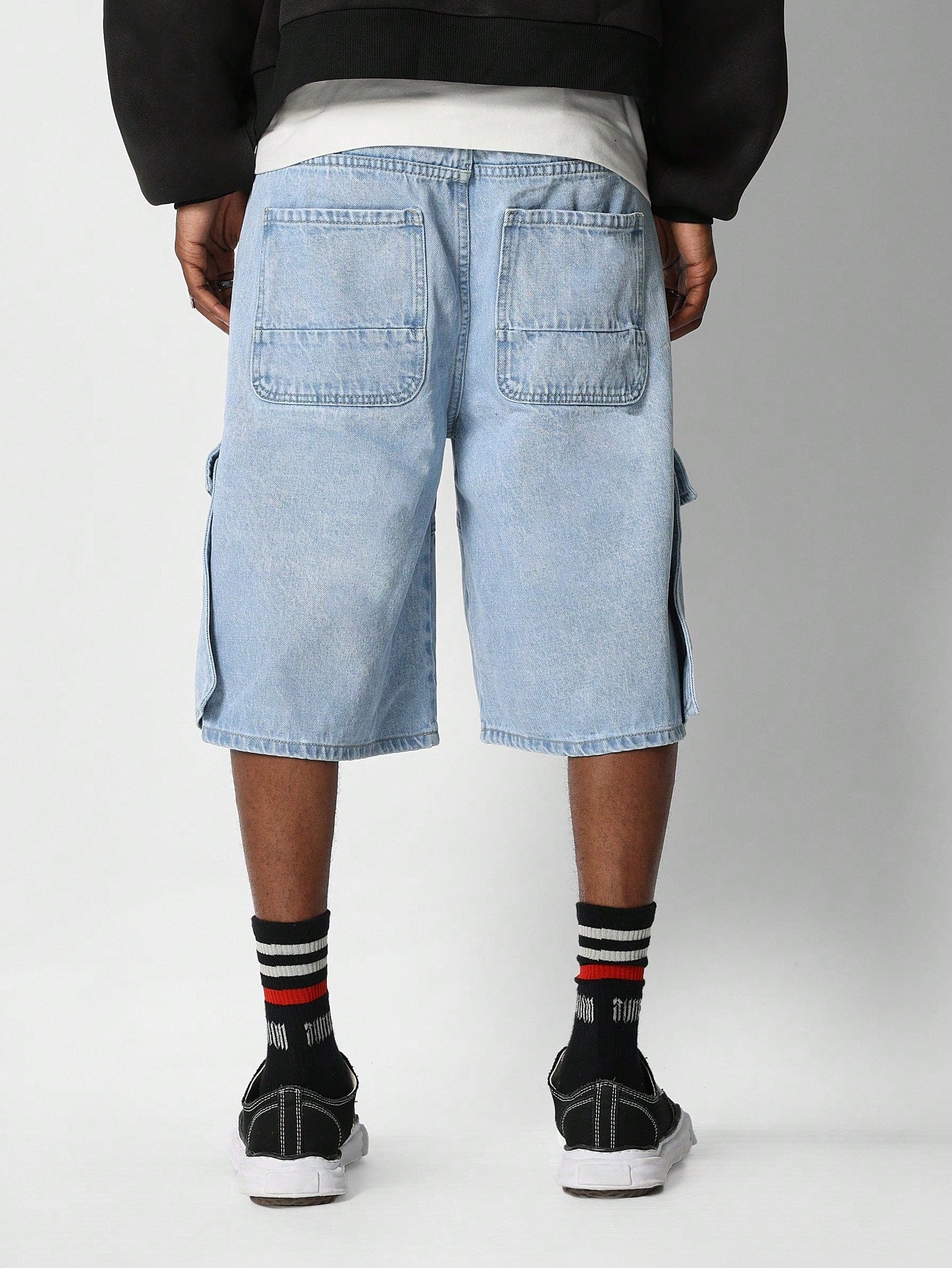 Denim Cargo Shorts