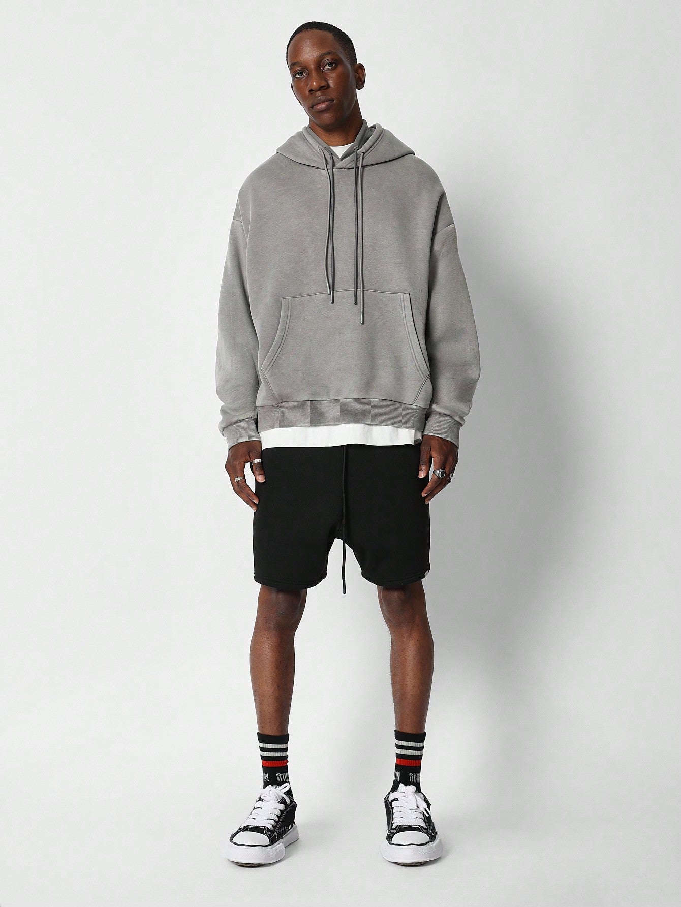 Overhead Washed Double Layered Hoodie