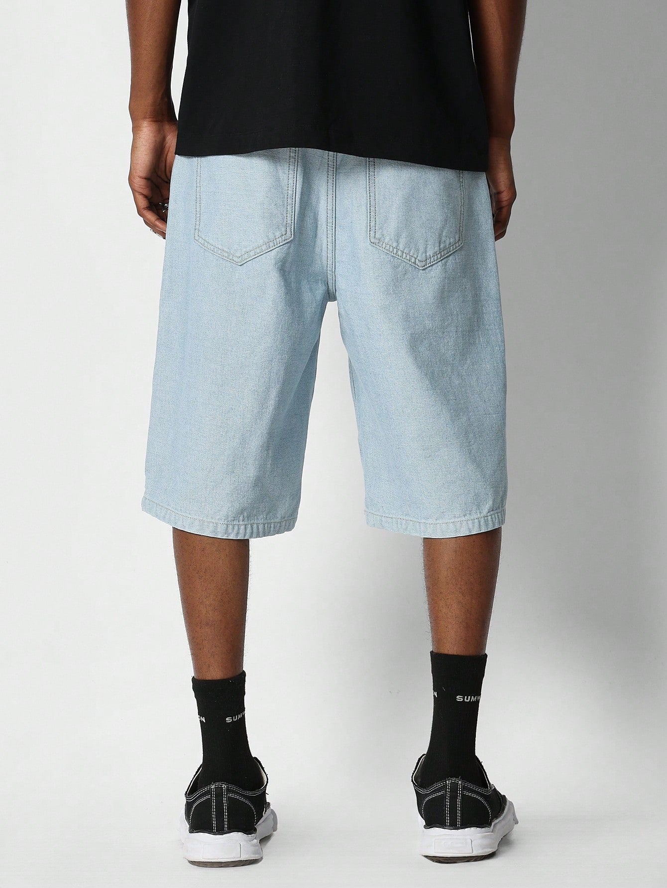 Denim Colour Blocked Jorts