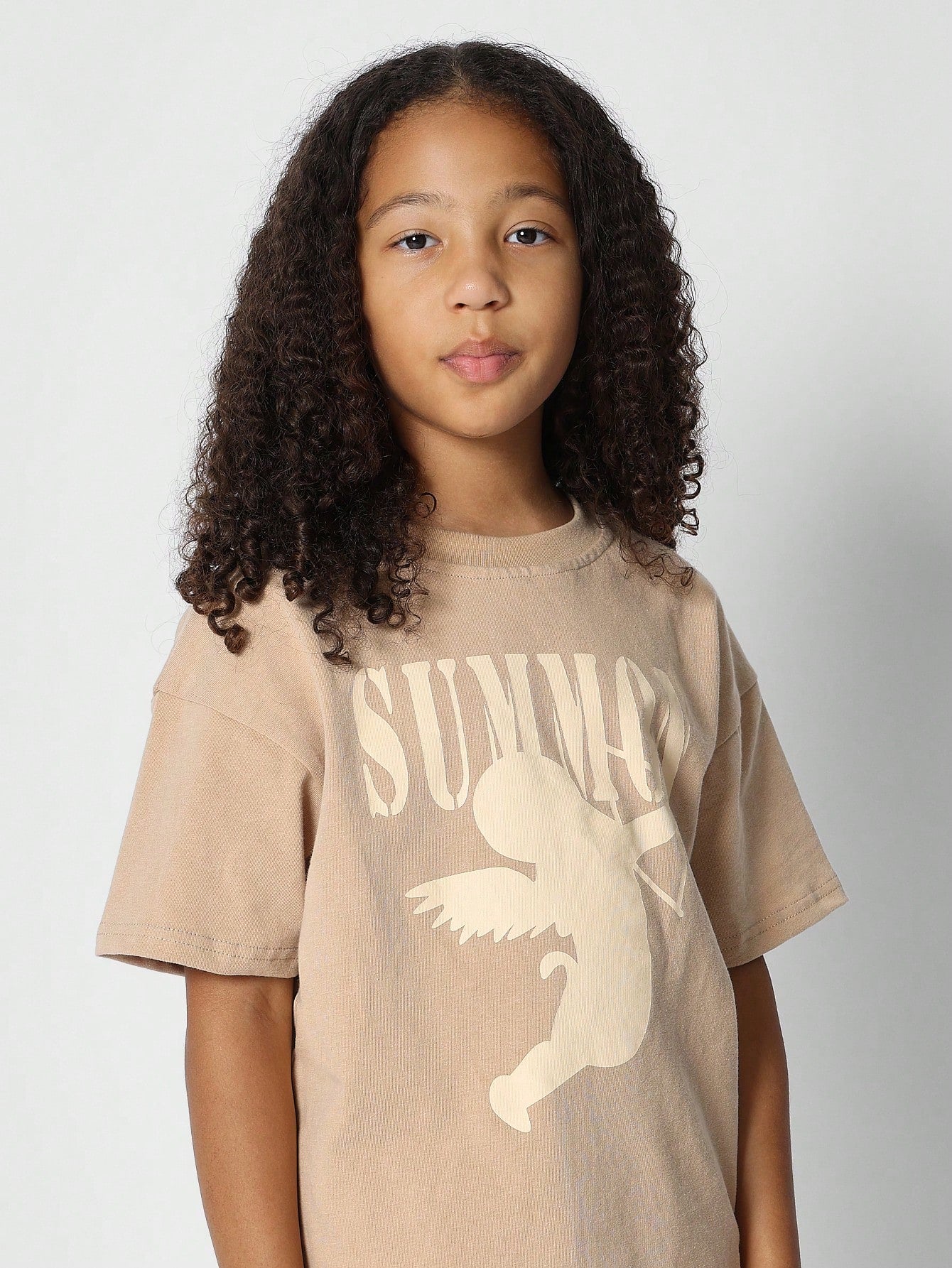 Tween Girls Tee With Front Print