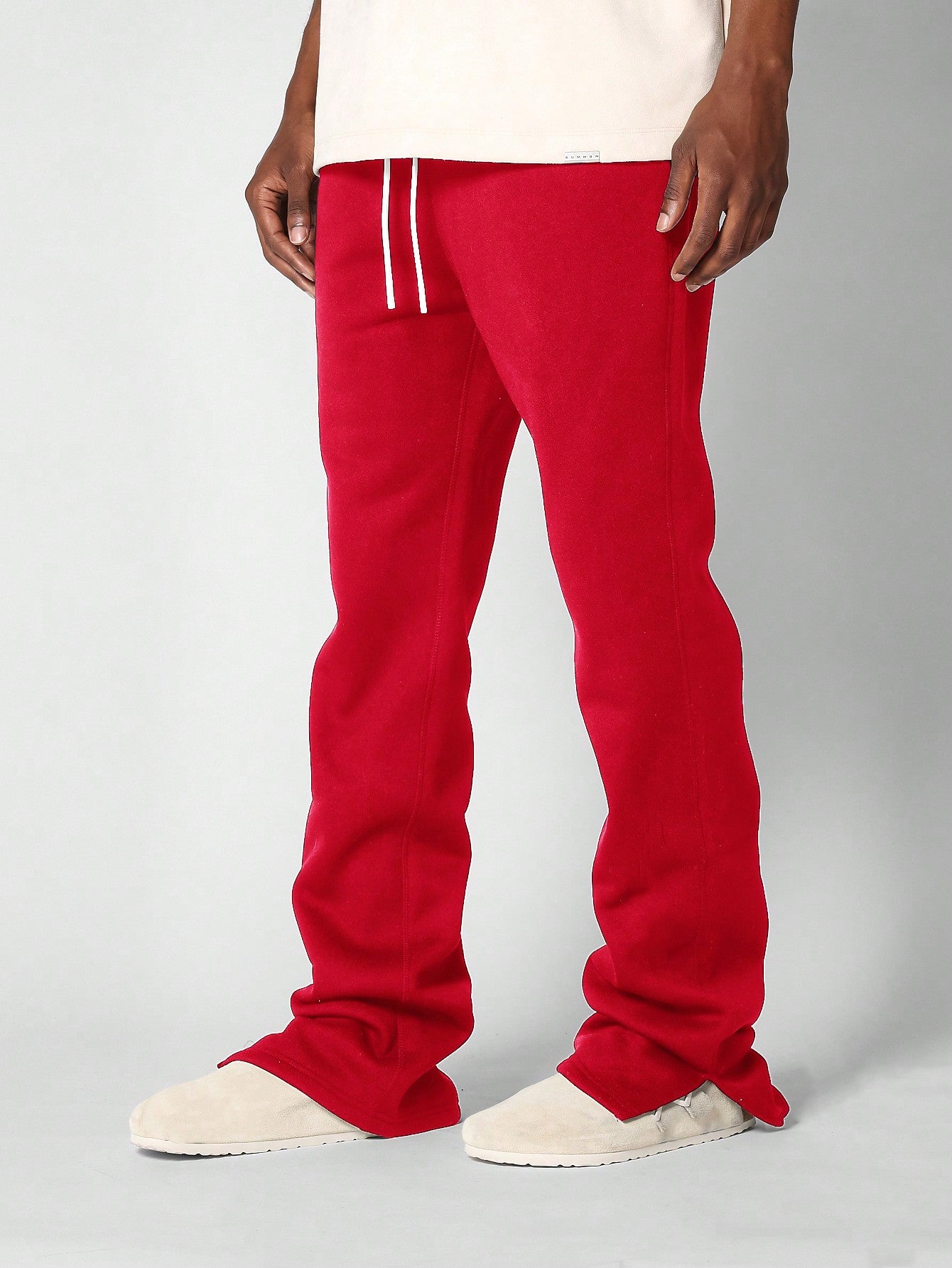 Straight Fit Washed Jogger With Split Hem