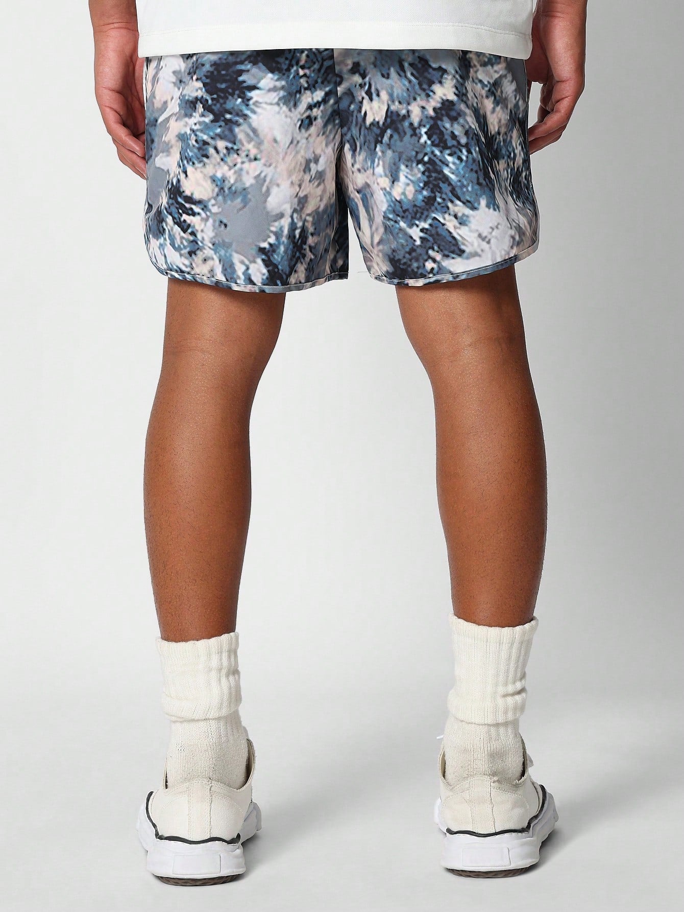 Nylon Short With All Over Print