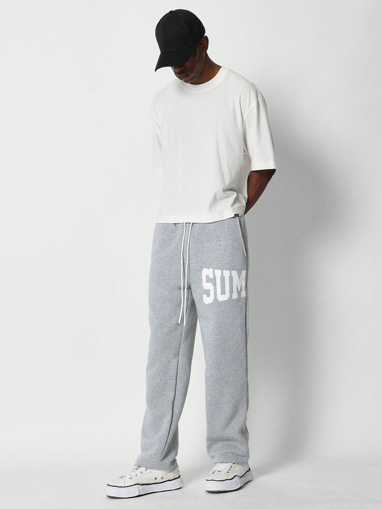 Drop Crotch Jogger Pant With Front And Back Graphic